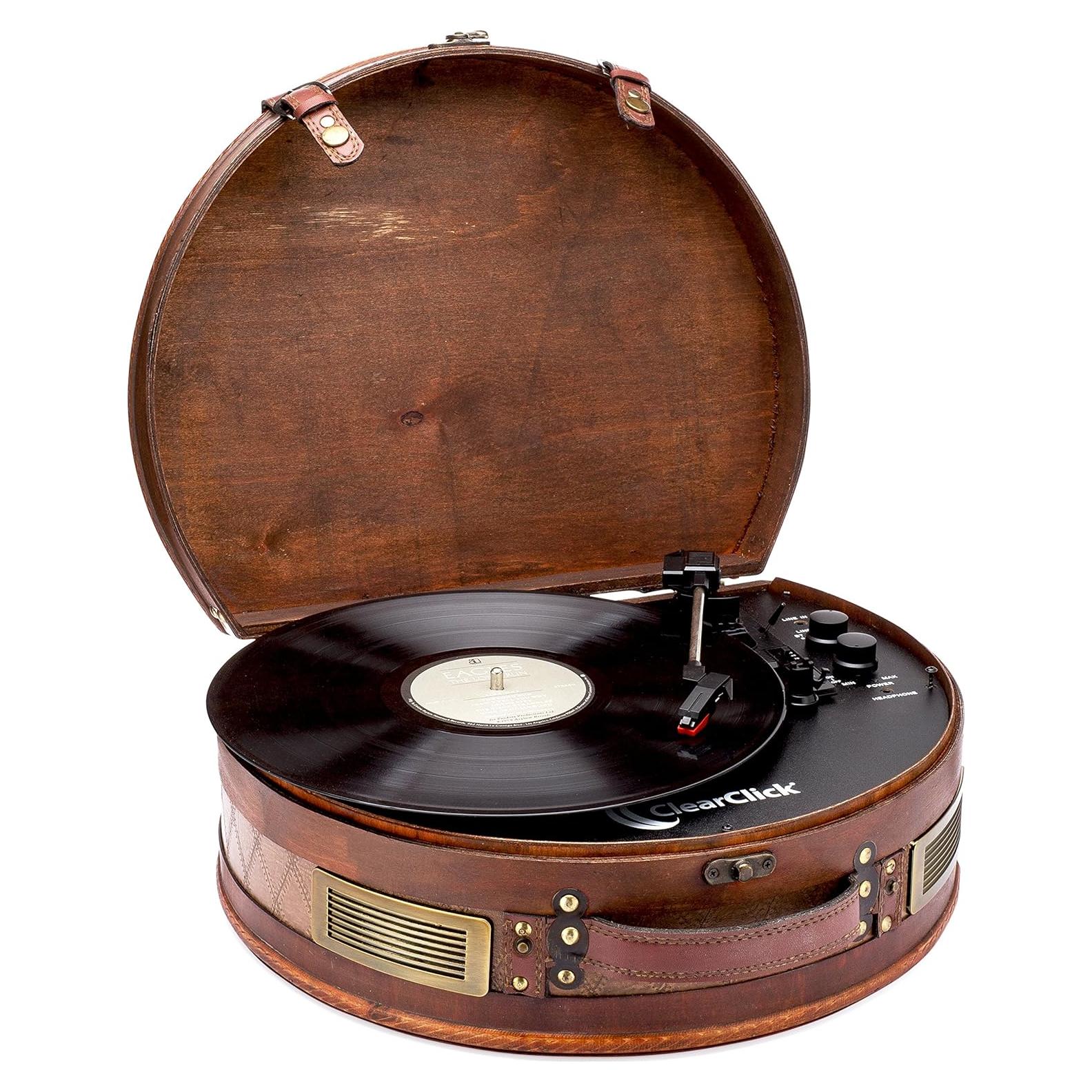 Tocadiscos Vintage ClearClick Bluetooth USB 33/45/78 RPM