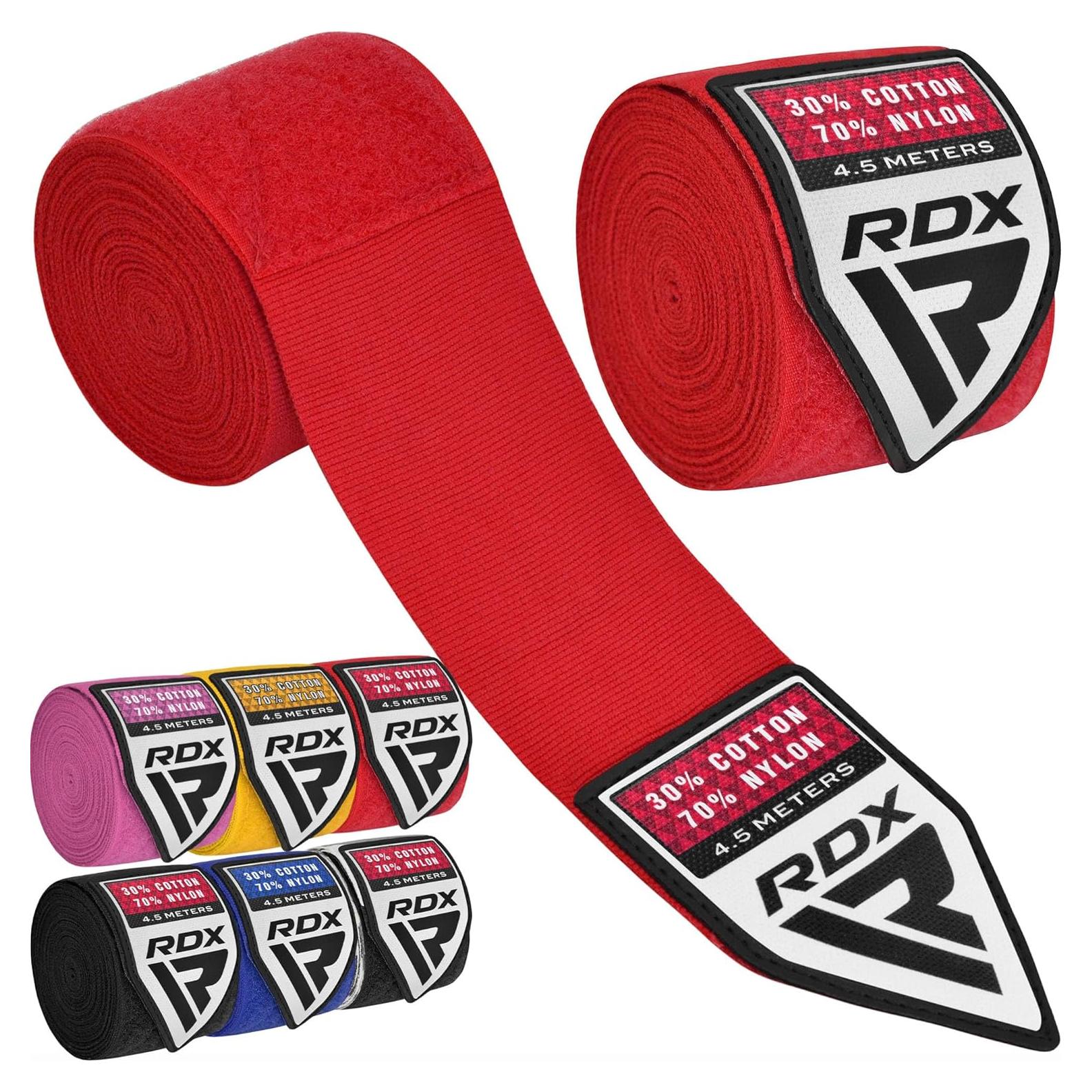 Envolturas de Mano RDX 4.5M Rojo - Boxeo, MMA, Muay Thai
