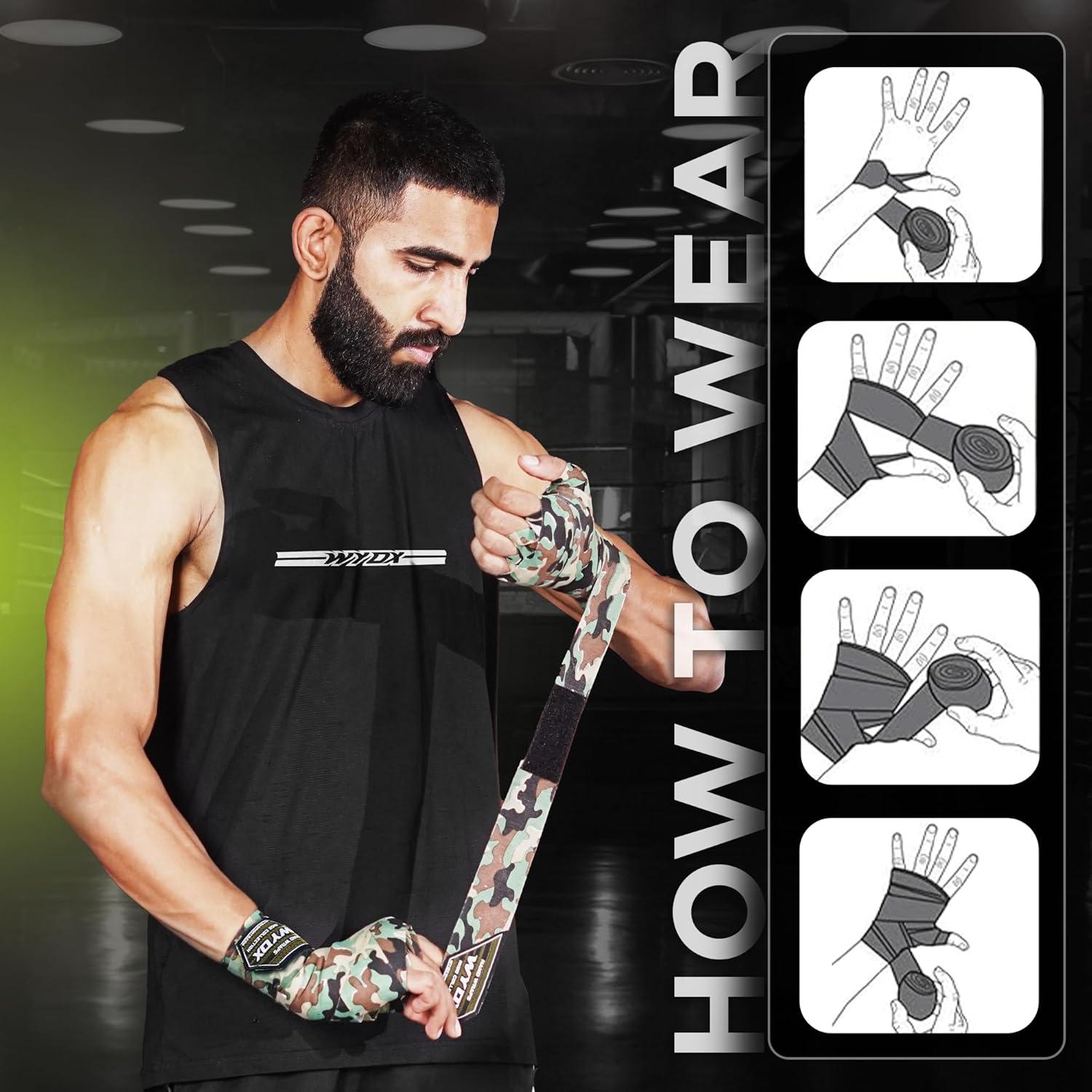 Vendajes de Boxeo WYOX 3m Elásticos con Asa Pulgar Unisex