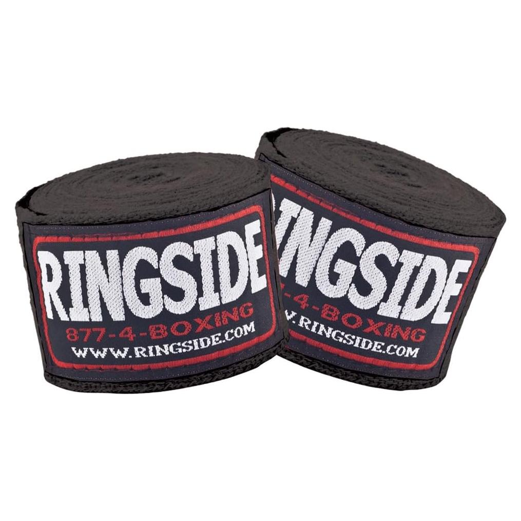 Vendas de Boxeo Ringside Junior Algodón 304.8 cm Negro