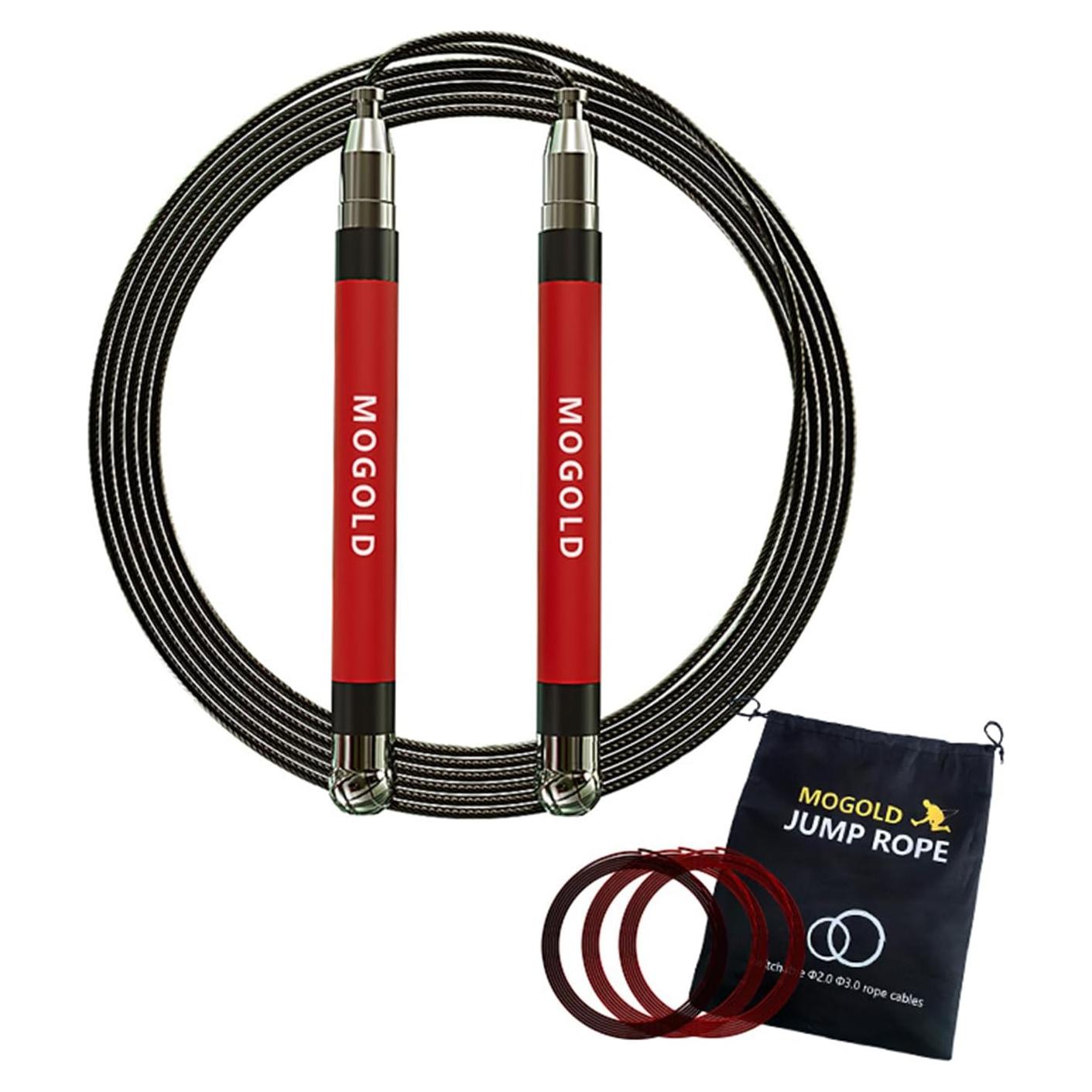 Cuerda de Salto MOGOLD 2-en-1 Ajustable para Boxeo y CrossFit