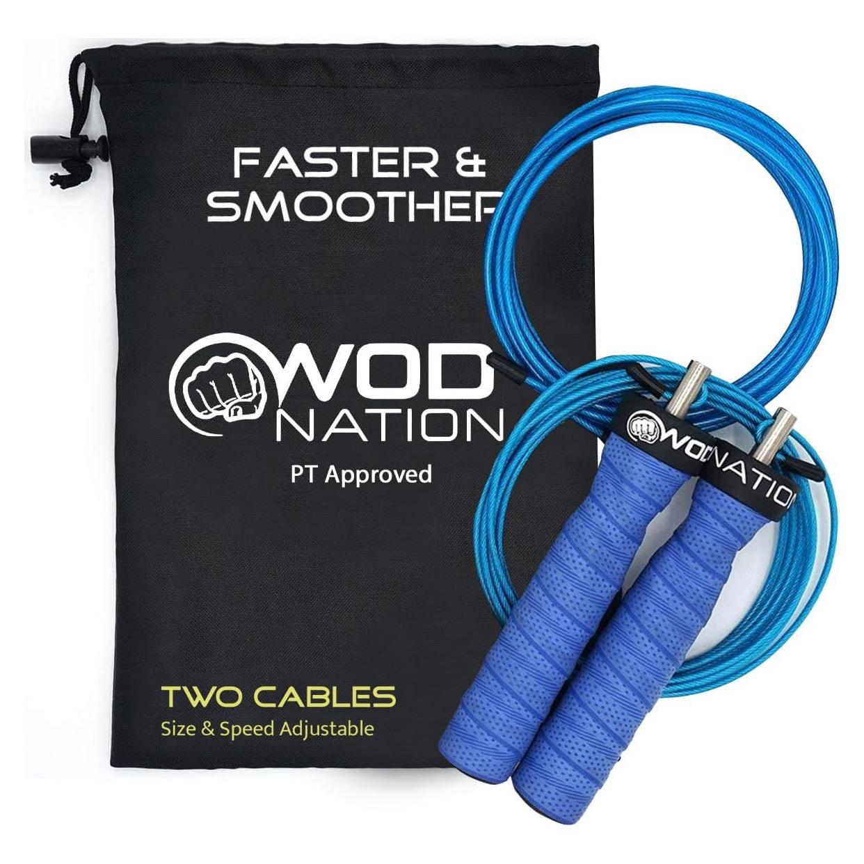 Cuerda de Salto WOD Nation Attack Ajustable 3.35m Azul