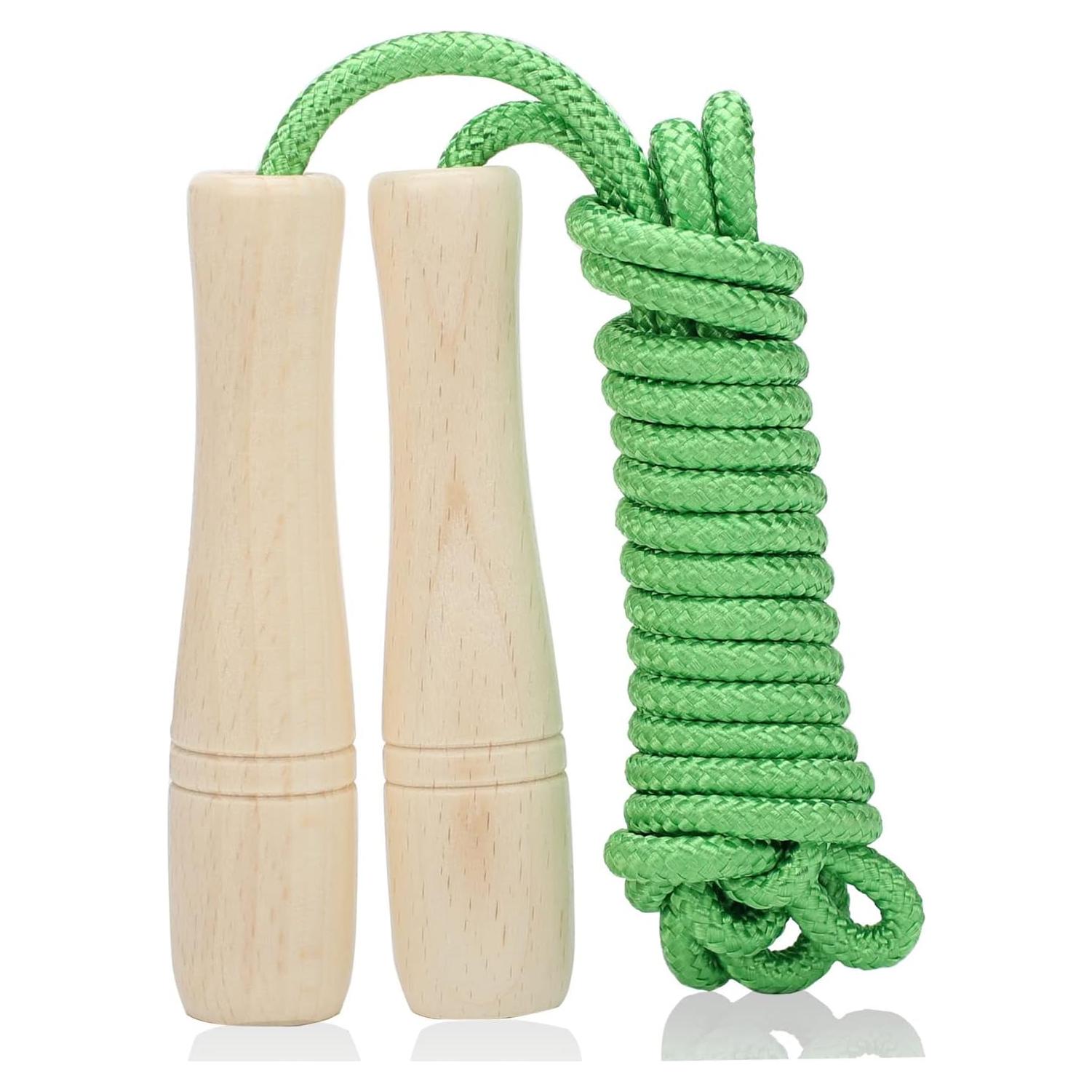 Cuerda de Saltar Ajustable AUMCDIK 2.6m para Niños Verde