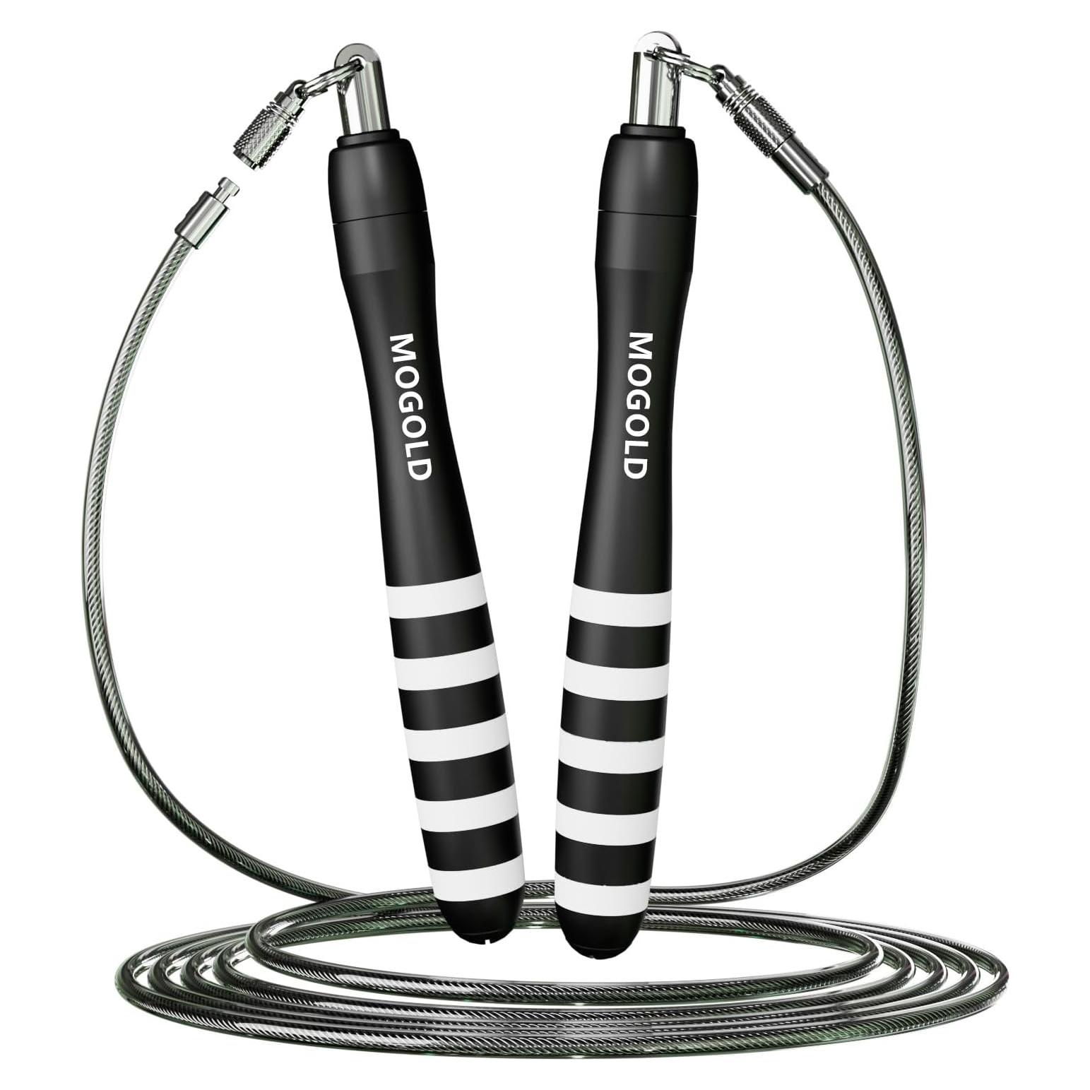 Cuerda de Salto Ajustable MOGOLD con 2 Cables para CrossFit