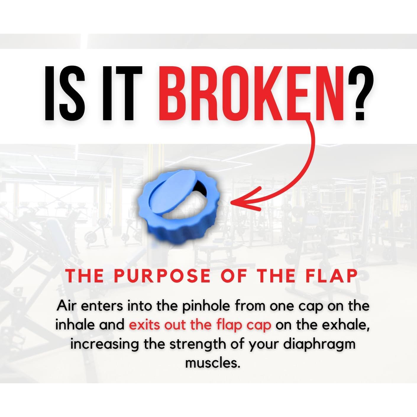 Entrenador Respiratorio Bas Rutten O2Trainer - Azul - 16 Tapas