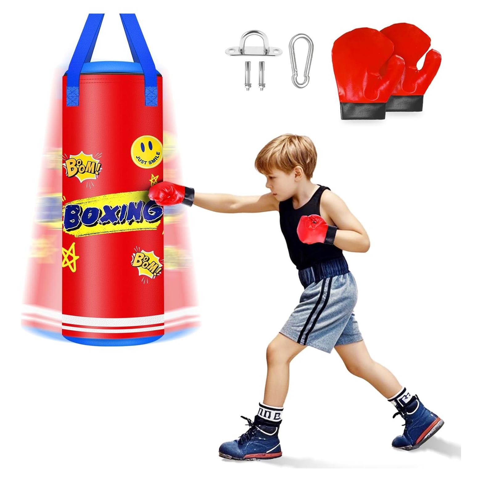 Saco de Boxeo Colgante YORWHIN 2FT para Niños con Guantes
