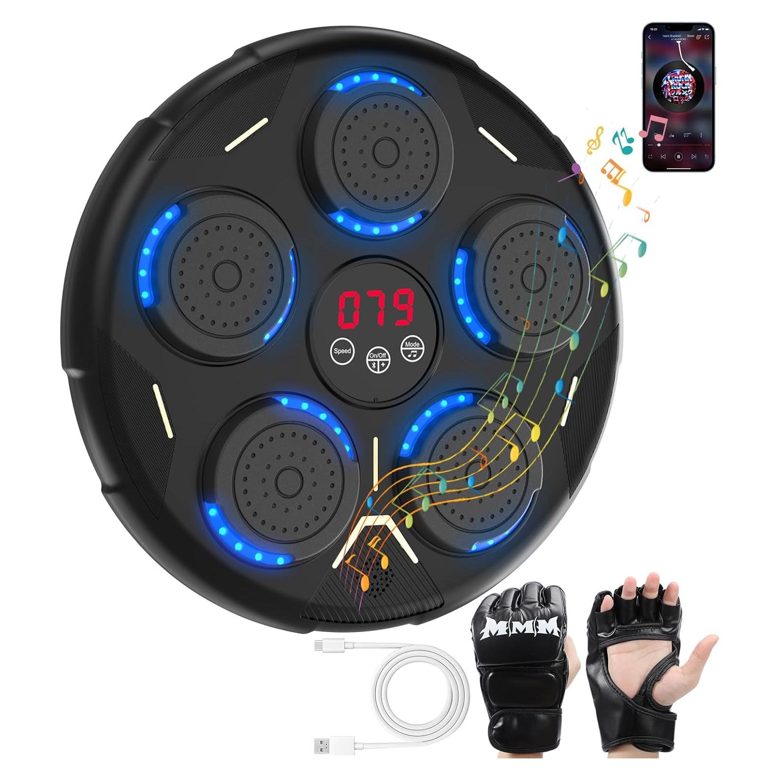 Máquina de Boxeo Musical Bewolk HJ-003 con Guantes Bluetooth