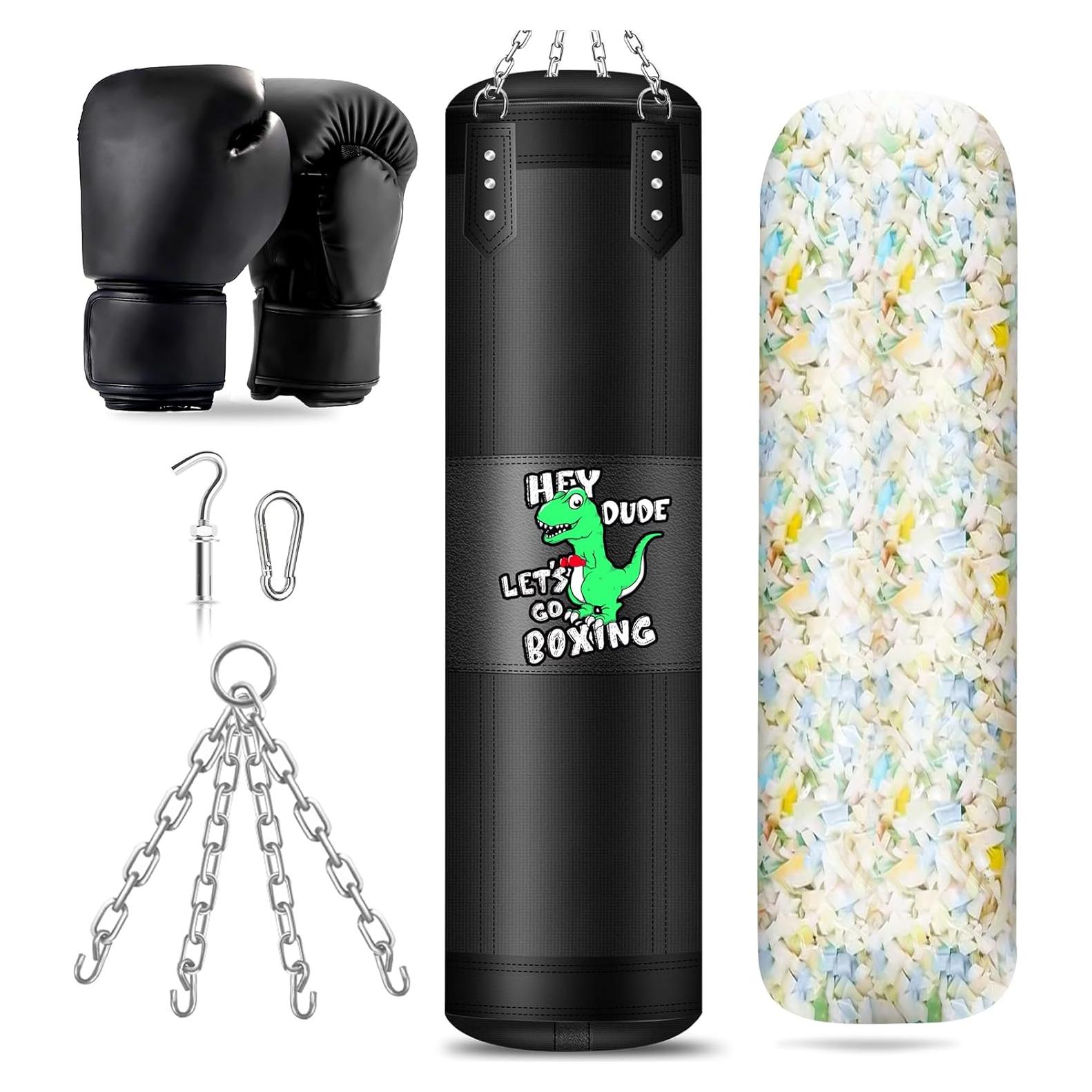 Saco de Boxeo para Niños YORWHIN 2.7ft con Guantes 6oz