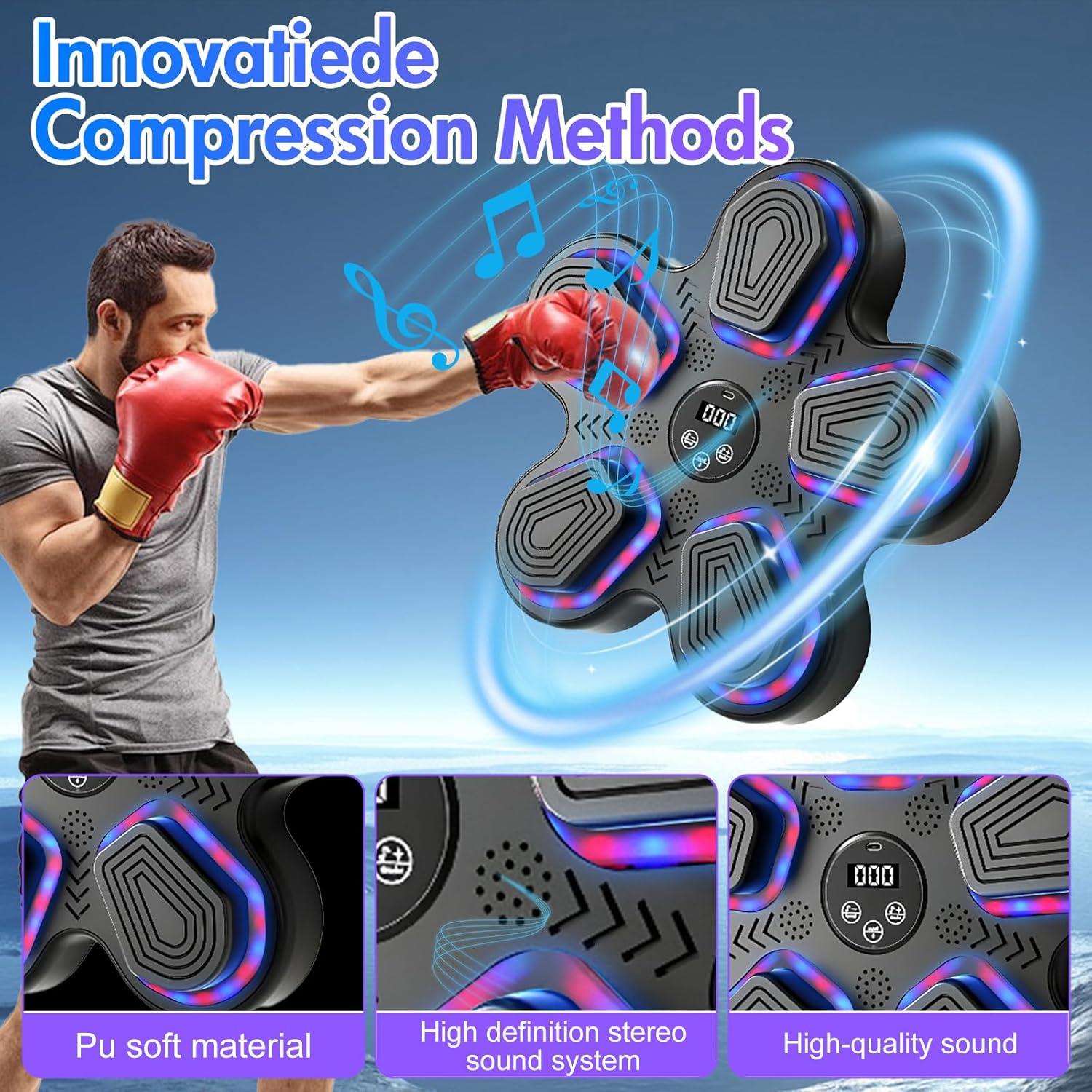 Máquina de Boxeo Musical ALSO GO 2025, 5 Objetivos, Bluetooth