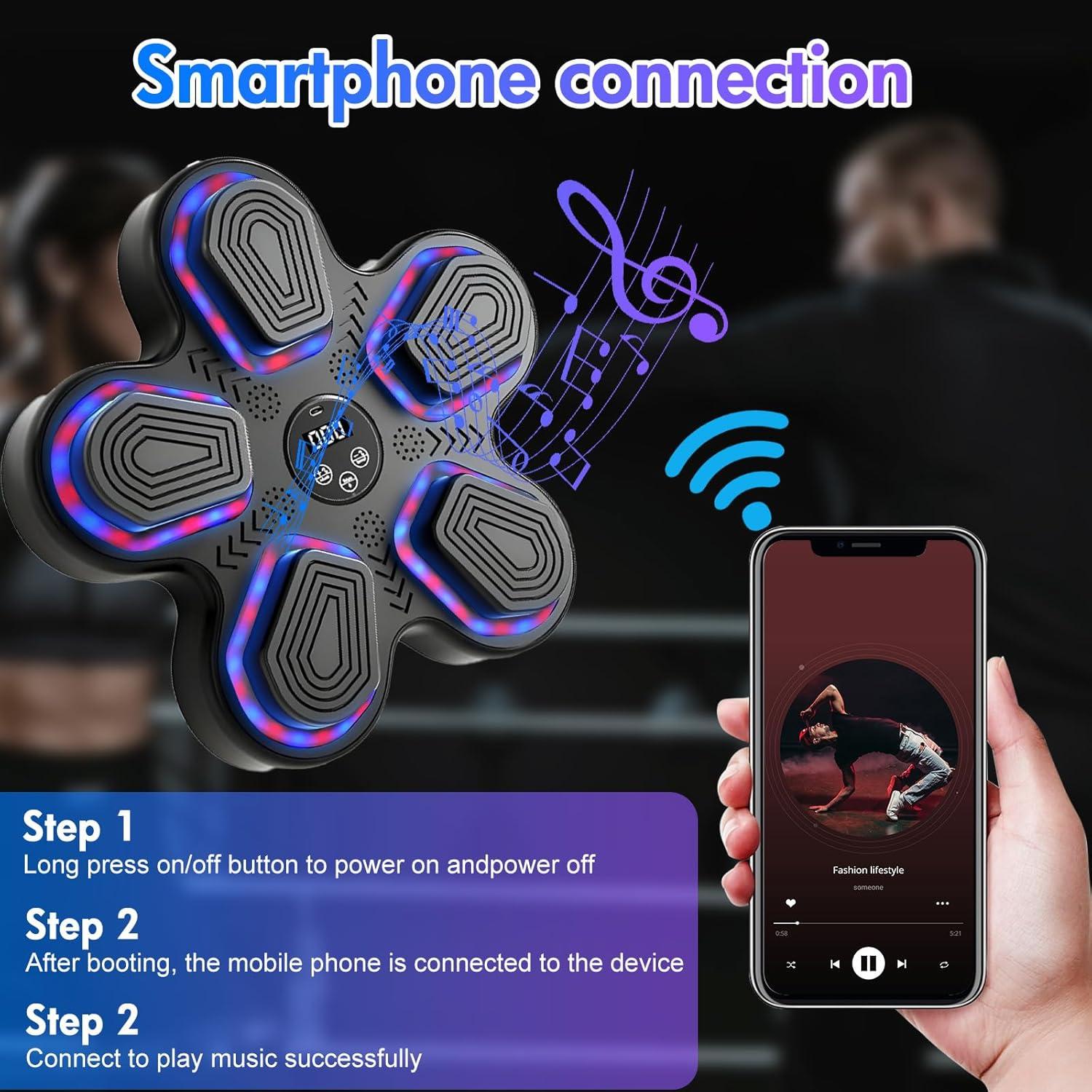 Máquina de Boxeo Musical ALSO GO 2025, 5 Objetivos, Bluetooth