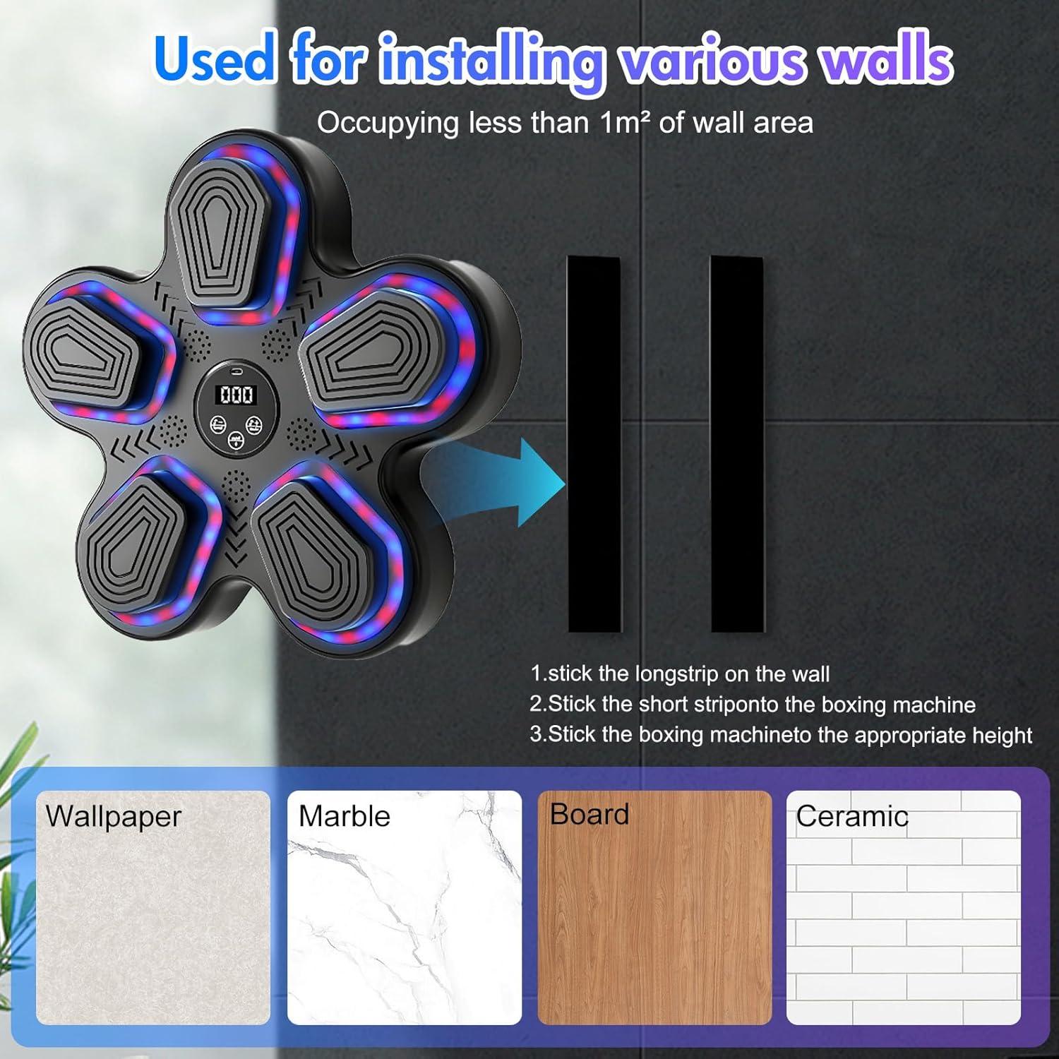 Máquina de Boxeo Musical ALSO GO 2025, 5 Objetivos, Bluetooth