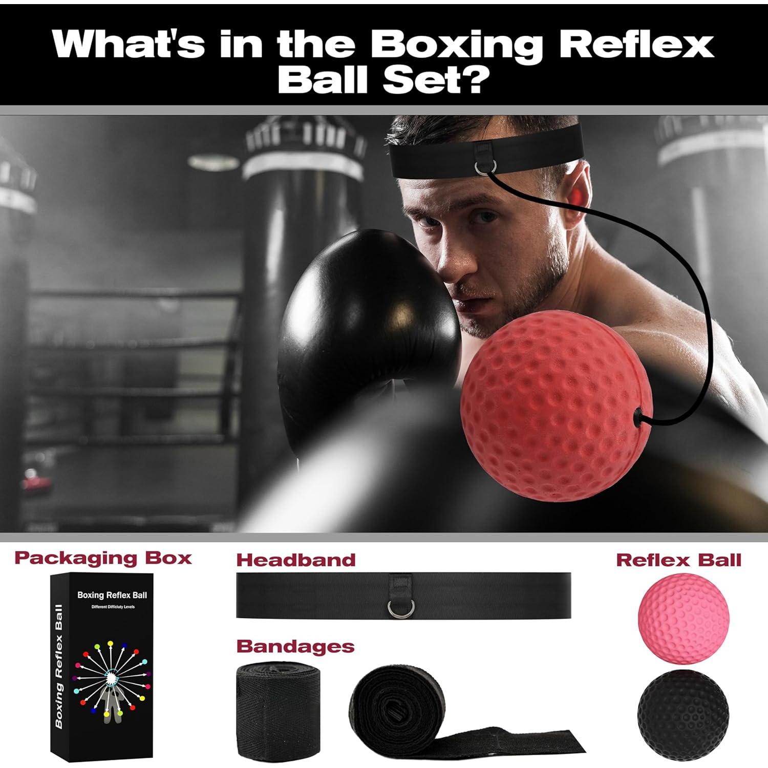 Bola de Reflexión de Boxeo Genérico - 2 Niveles de Dificultad