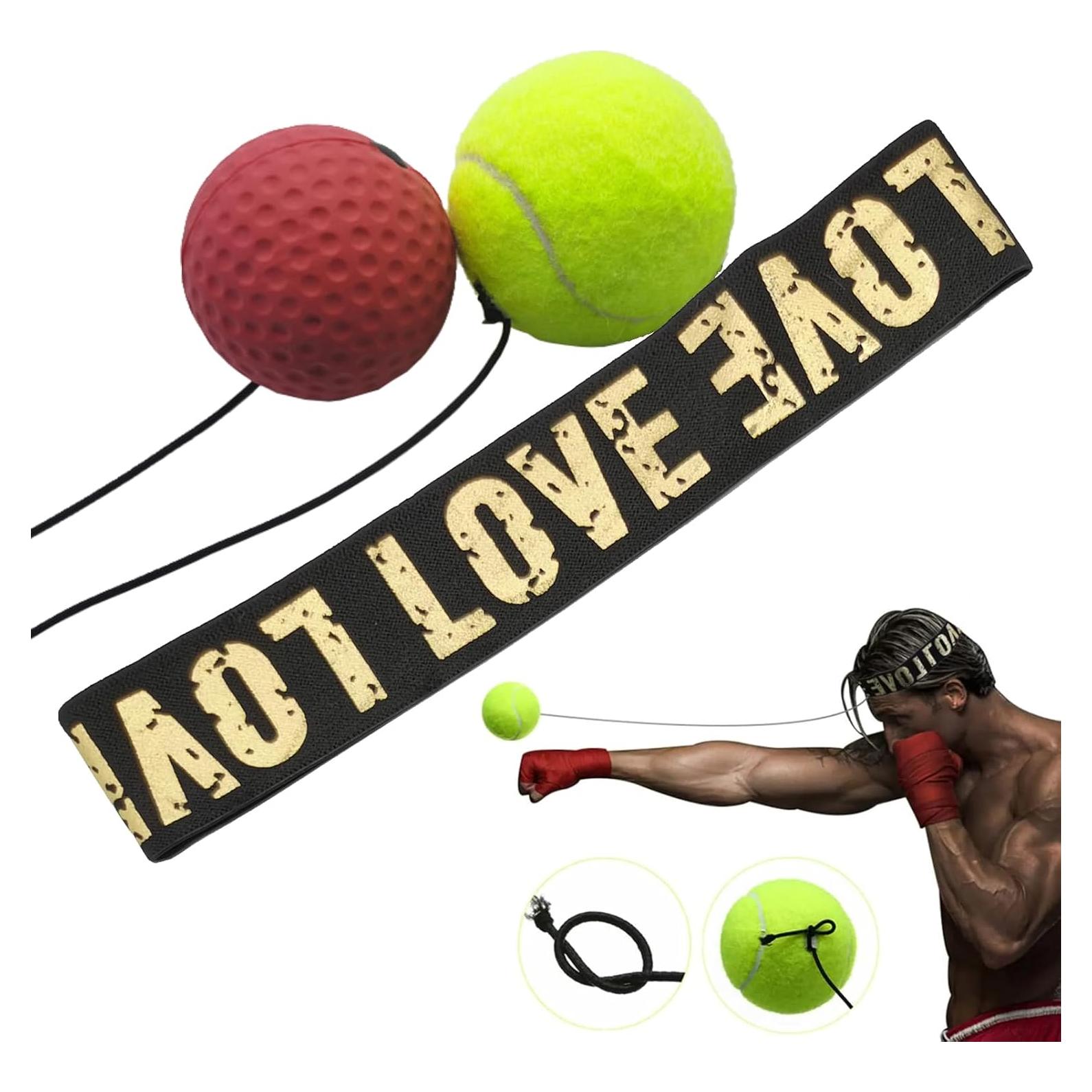 Set de entrenamiento de boxeo Q&F Tech con 2 bolas y banda