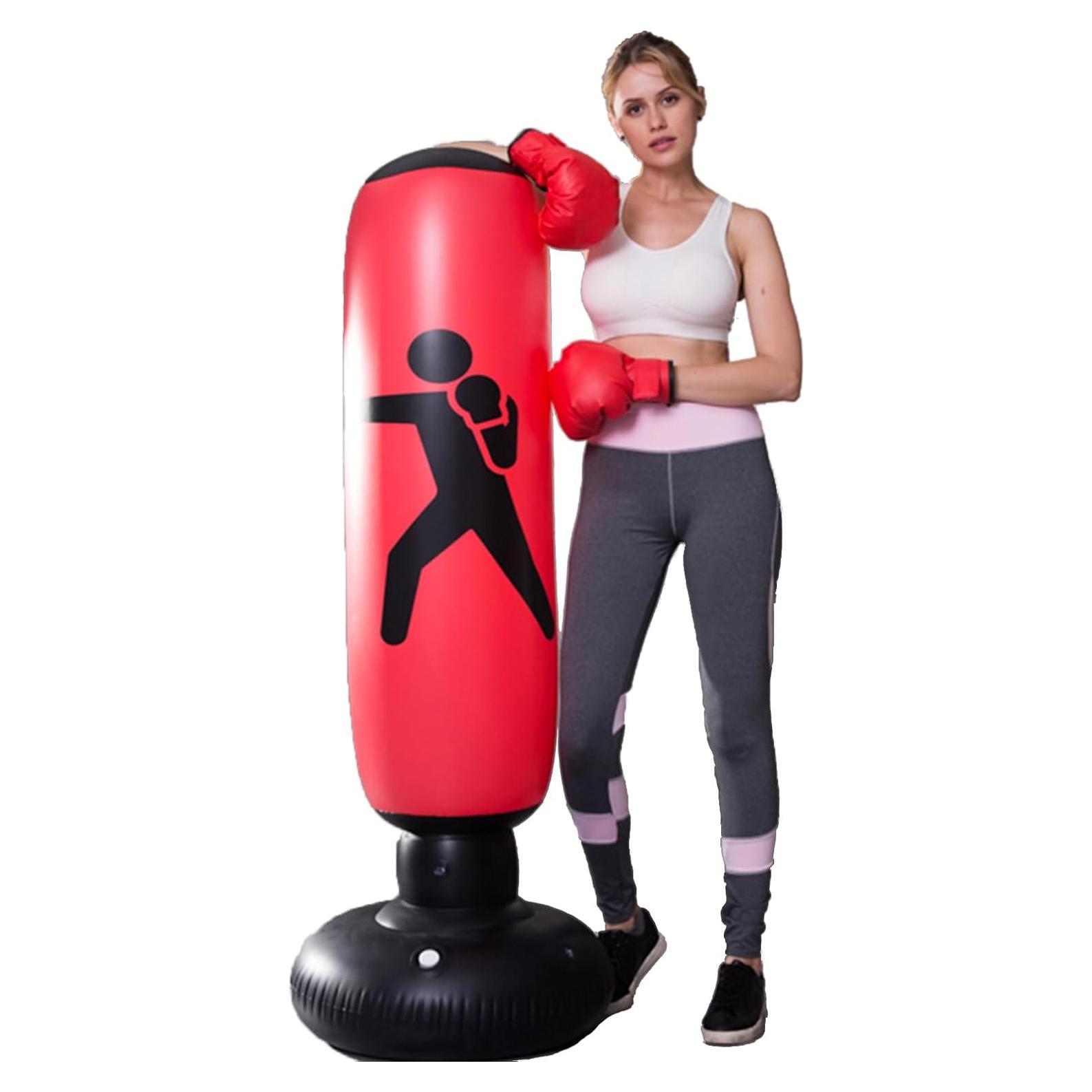 Saco de Boxeo Inflable Kizcmvre 160 cm para Adultos y Niños