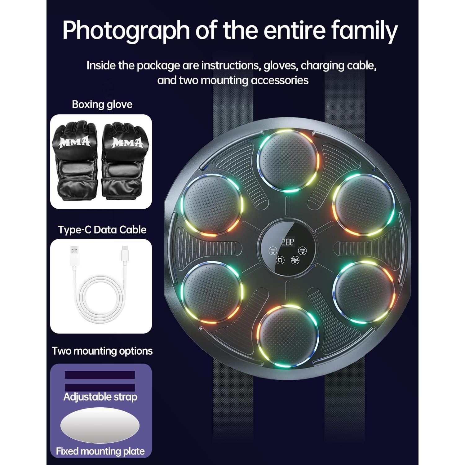 Máquina de Boxeo Musical BAOYER BX-QJ01 con Guantes