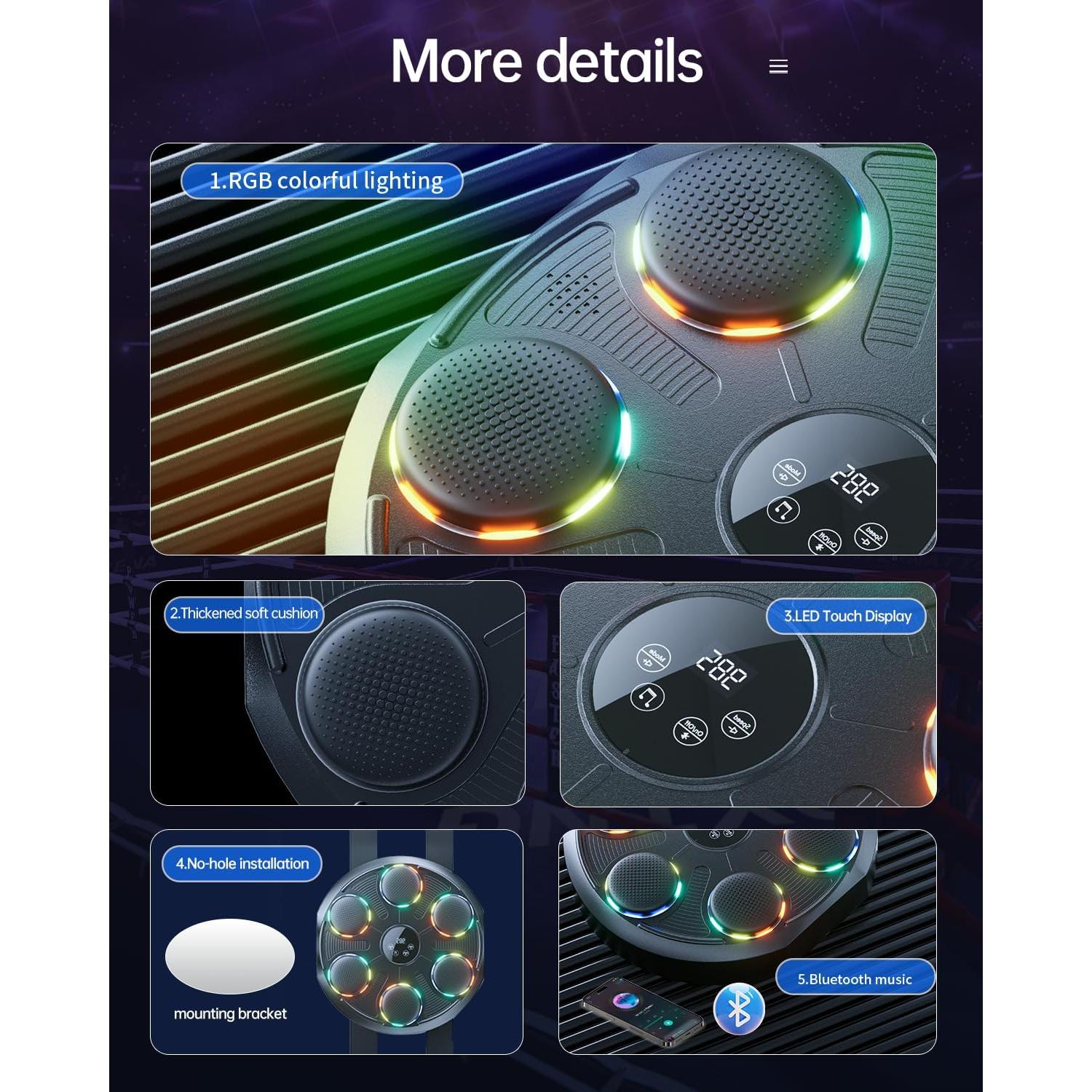 Máquina de Boxeo Musical BAOYER BX-QJ01 con Guantes