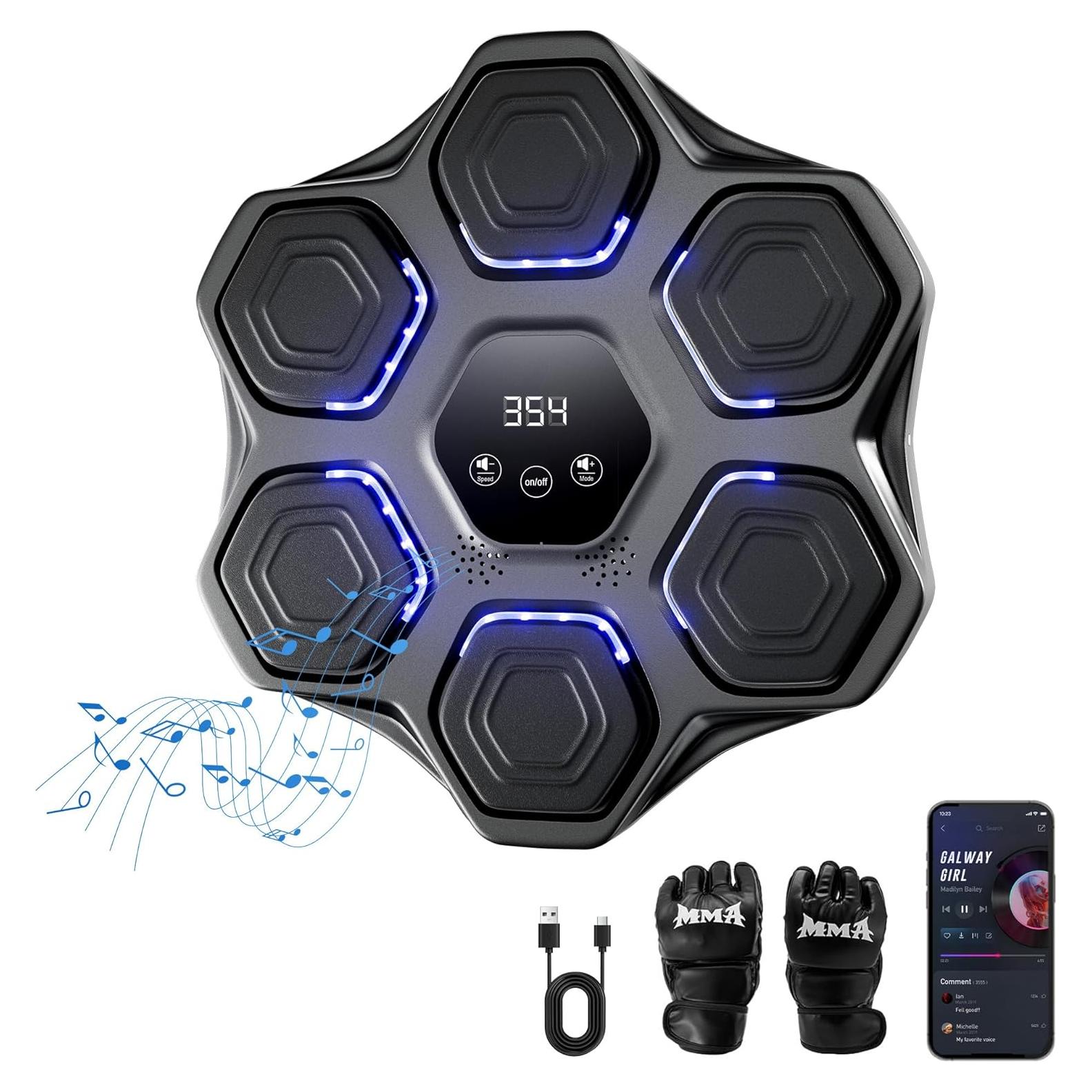 Máquina de Boxeo Musical LJINNOVEX HW-HW-005-BK, 9 Modos