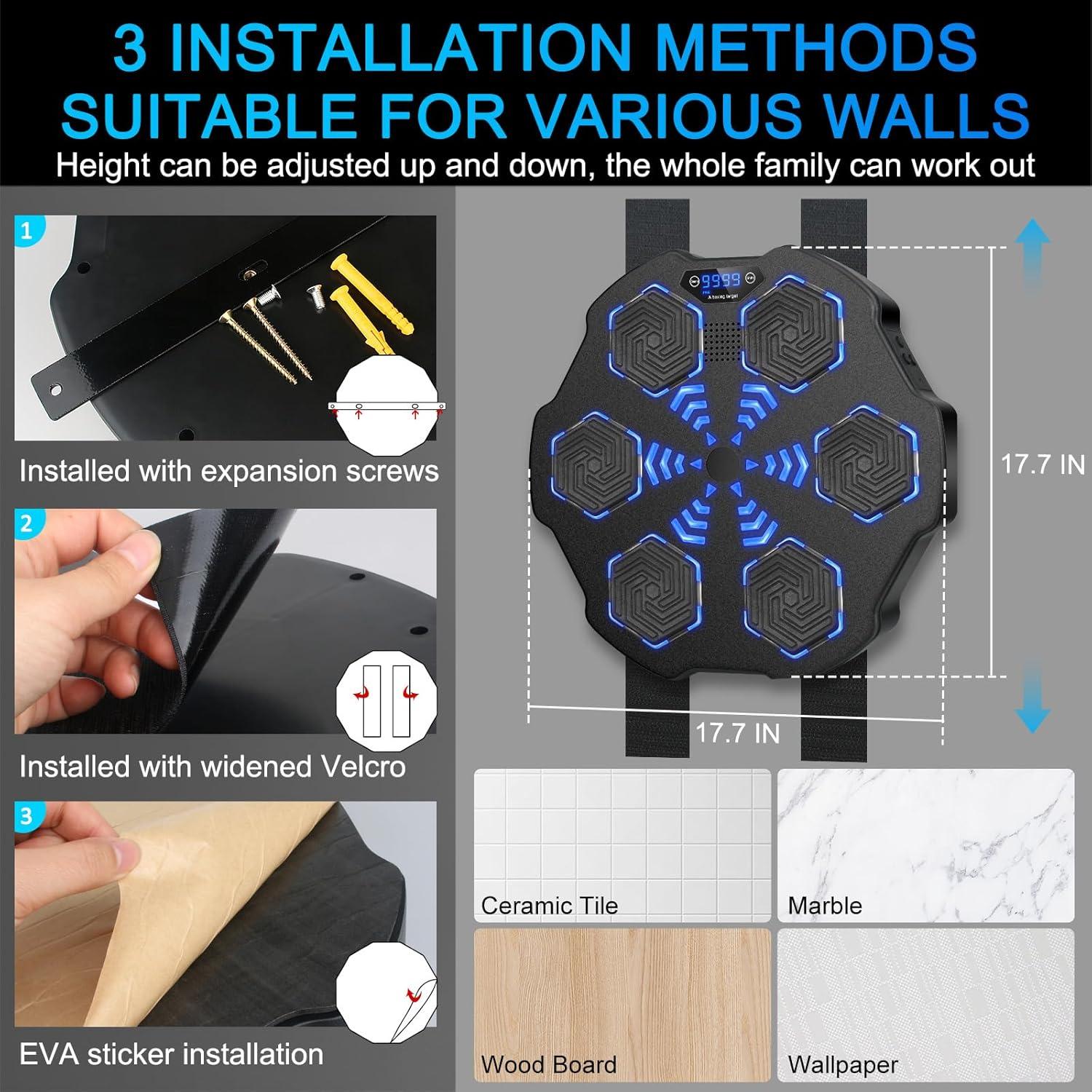 Máquina de Boxeo Musical KAPVIS MBT-02 con Guantes, 9 Modos