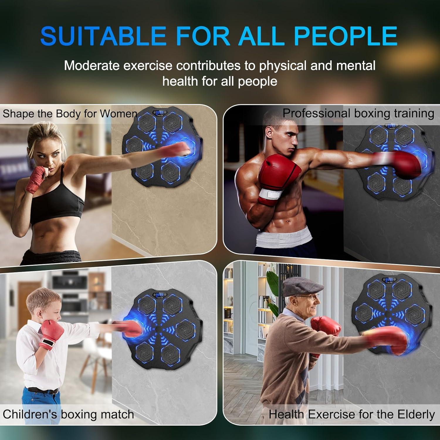 Máquina de Boxeo Musical KAPVIS MBT-02 con Guantes, 9 Modos