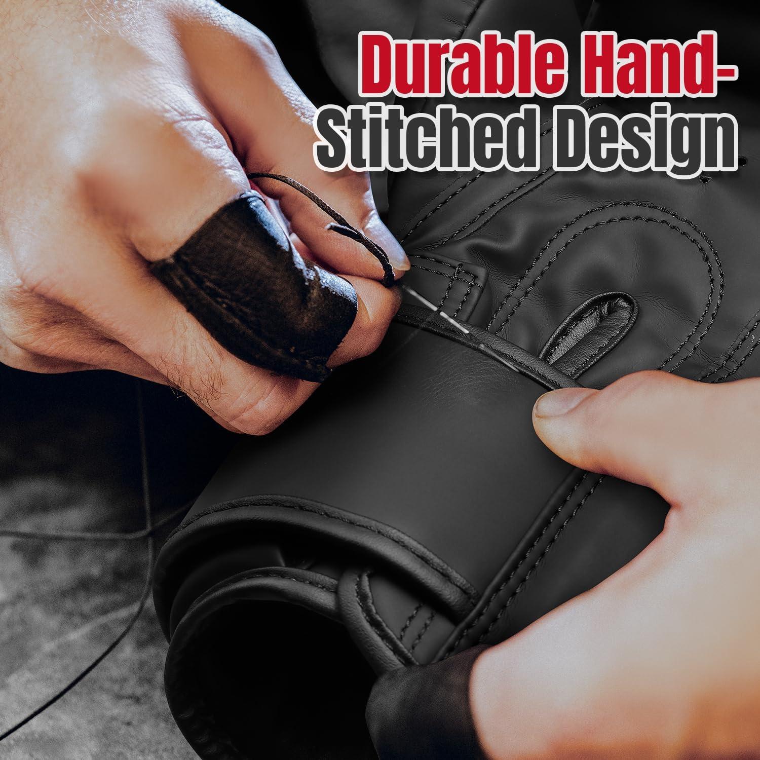 Guantes de Boxeo Liberlupus Unisex 10oz Negro Acolchados