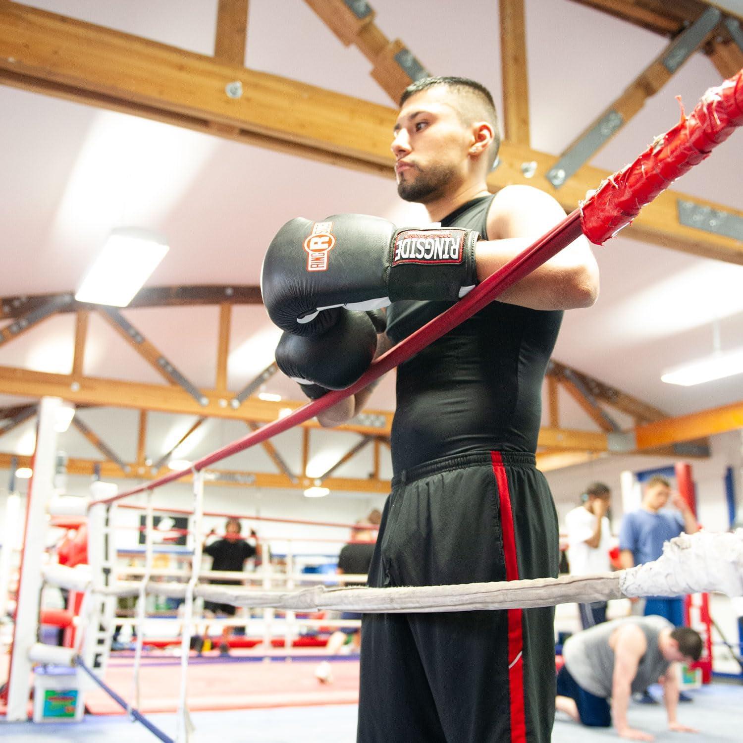 Guantes de Boxeo Ringside IMF Tech 14 Oz Cuero Negro