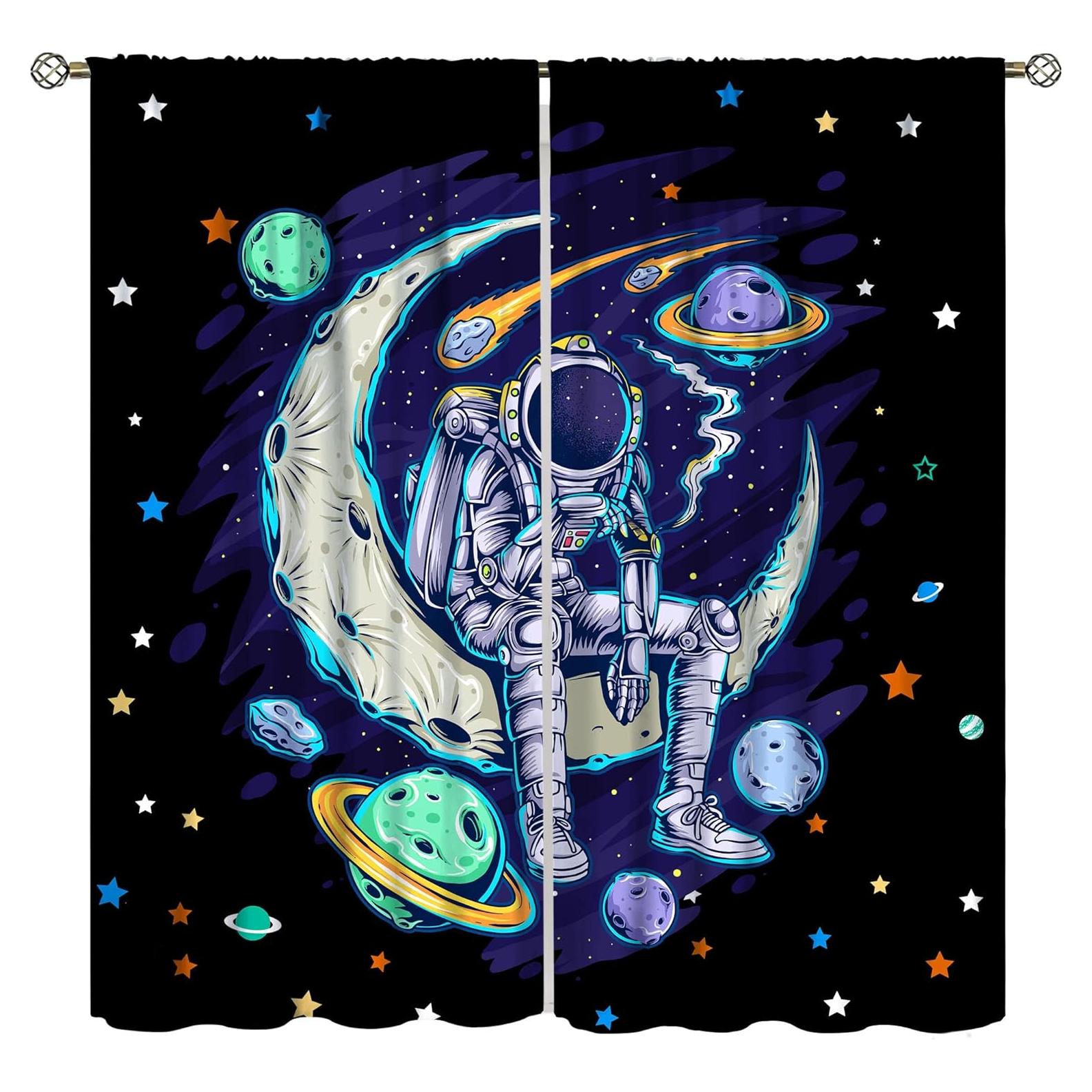 Cortinas Sombreado Niños Llylumty 21x54cm Estrellas