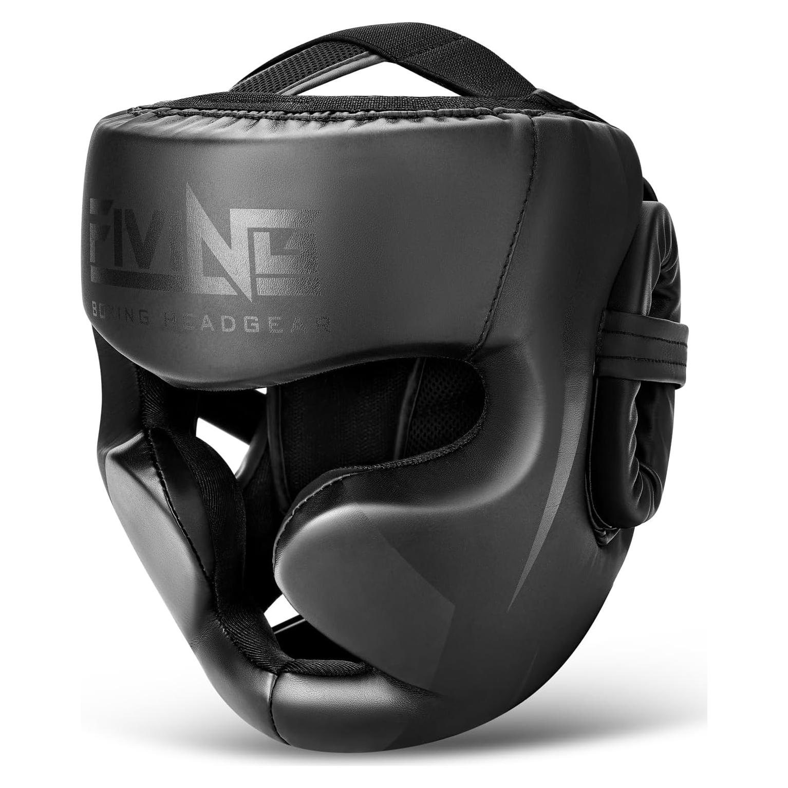 Casco de Boxeo FIVING MZHT001 Mediano Negro para Artes Marciales