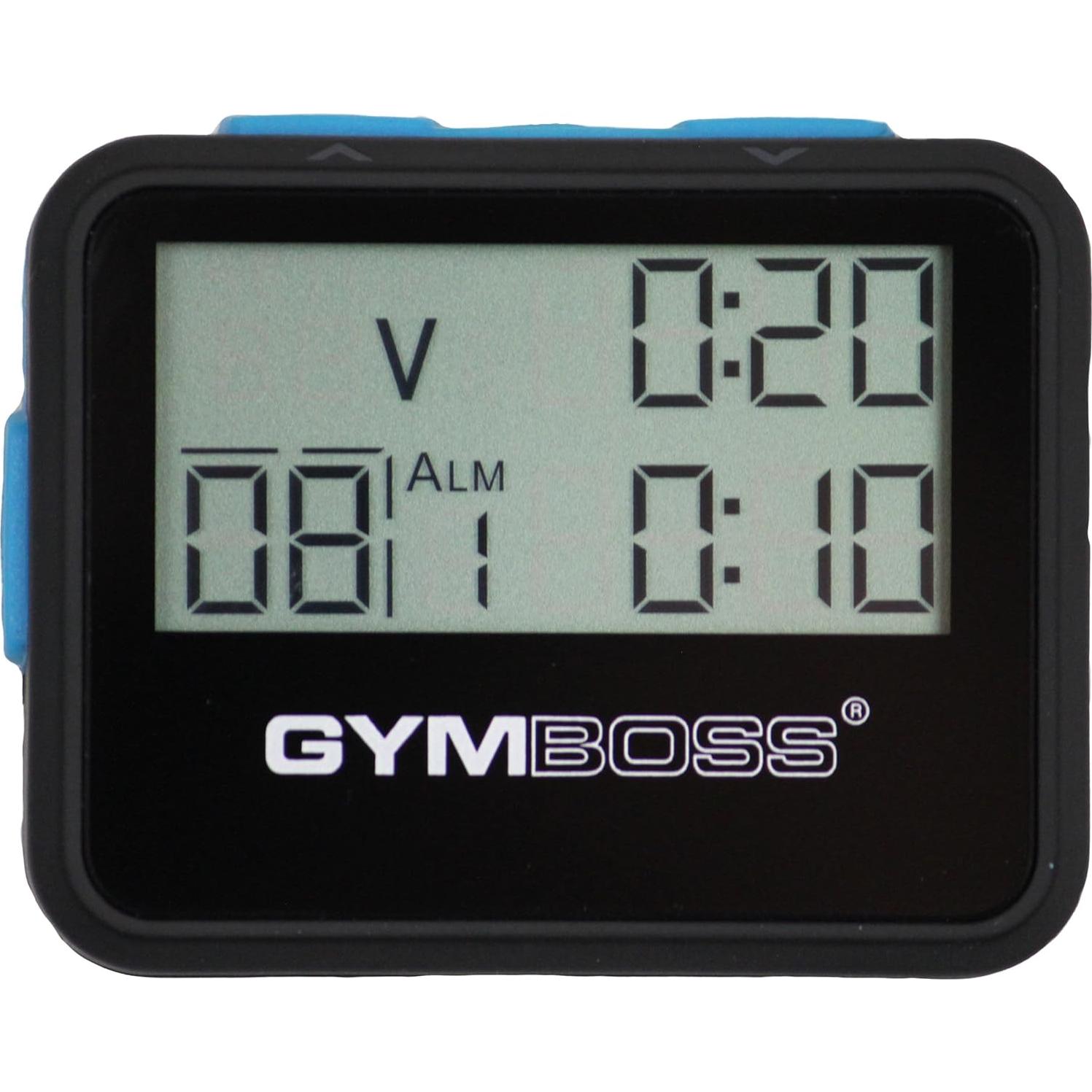 Temporizador de Intervalos Gymboss - Negro/Azul, HIIT y Cronómetro