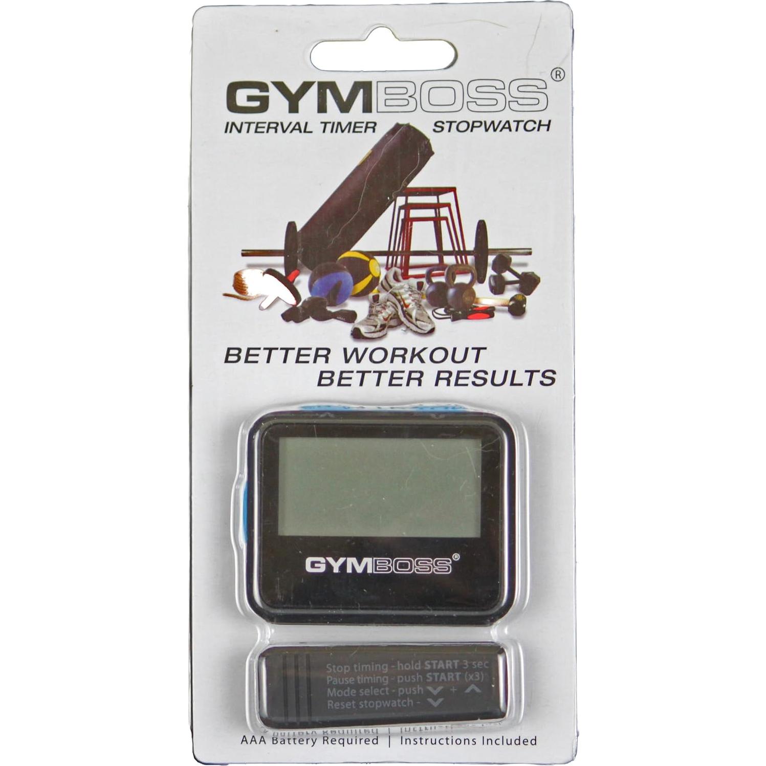 Temporizador de Intervalos Gymboss - Negro/Azul, HIIT y Cronómetro