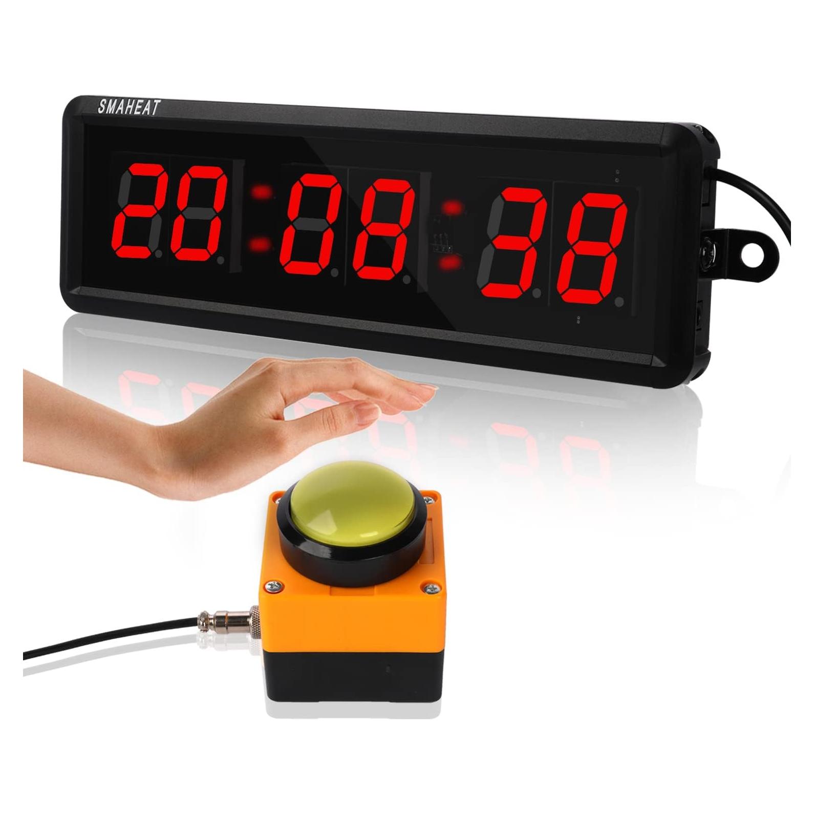 Temporizador de Fitness SMAHEAT 1.5" LED Rojo Control Remoto