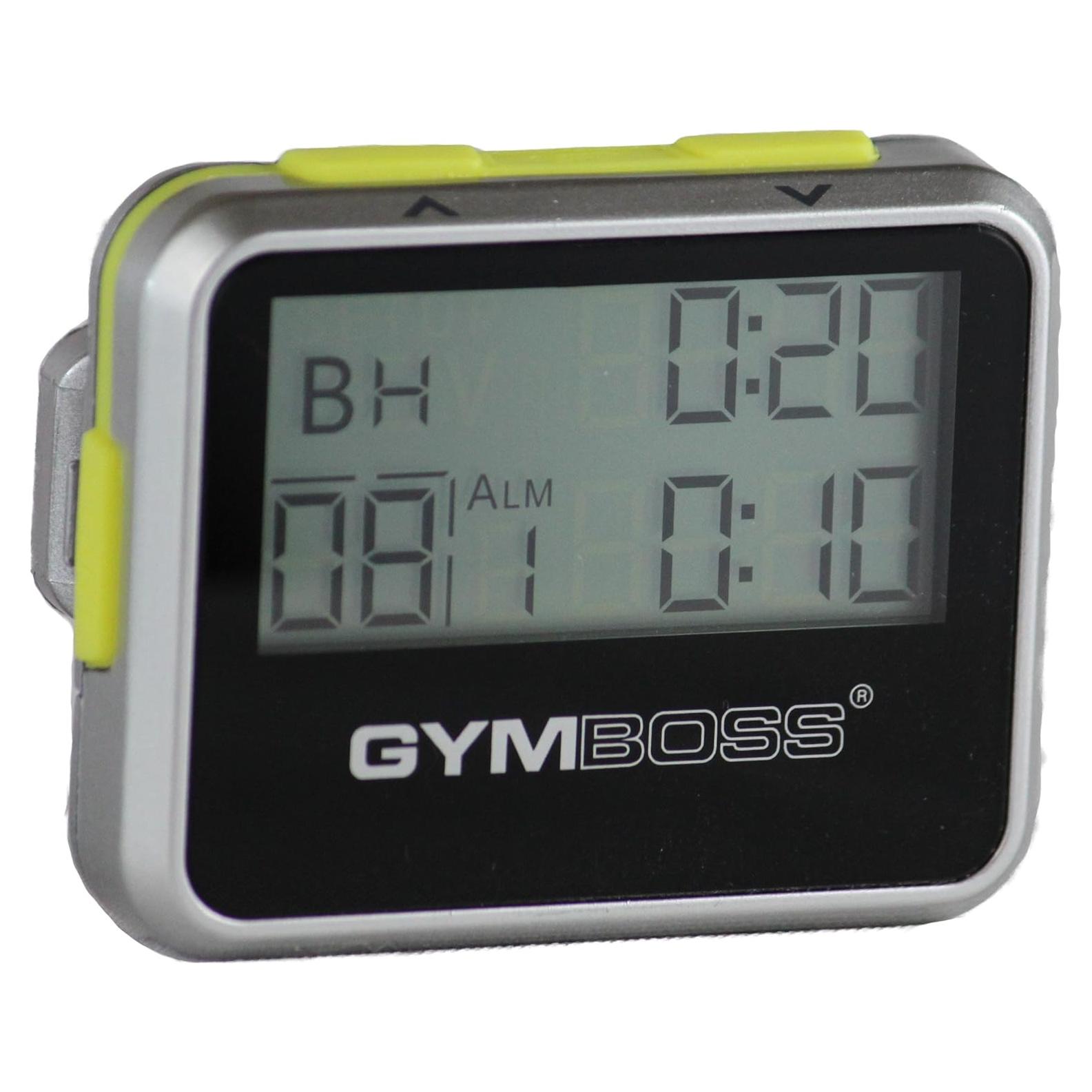 Temporizador de Intervalos Gymboss - Plata/Amarillo Metalizado