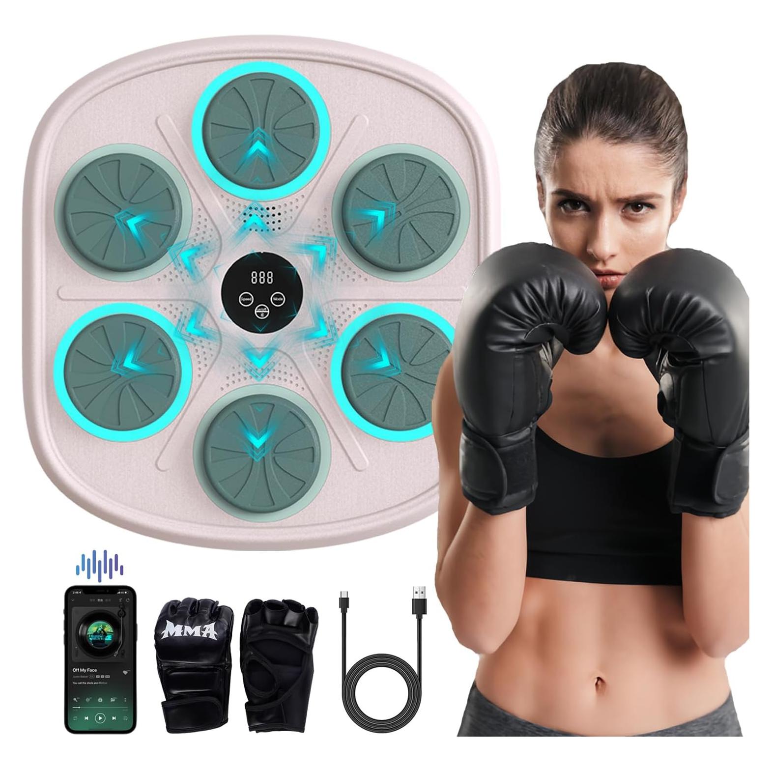 Máquina de Boxeo Musical Inteligente BOLUPO 43.4x45.7cm Rosa