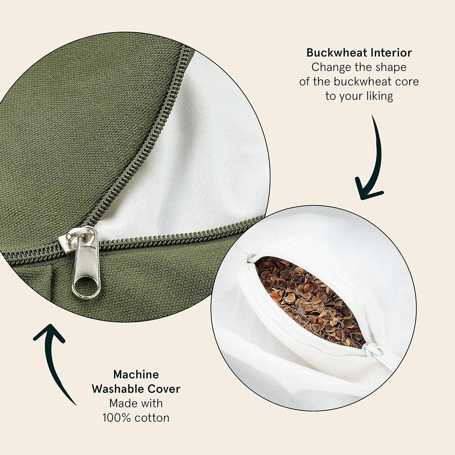 Cojín de Meditación Retrospec Sedona Zafu Albahaca 43x27cm