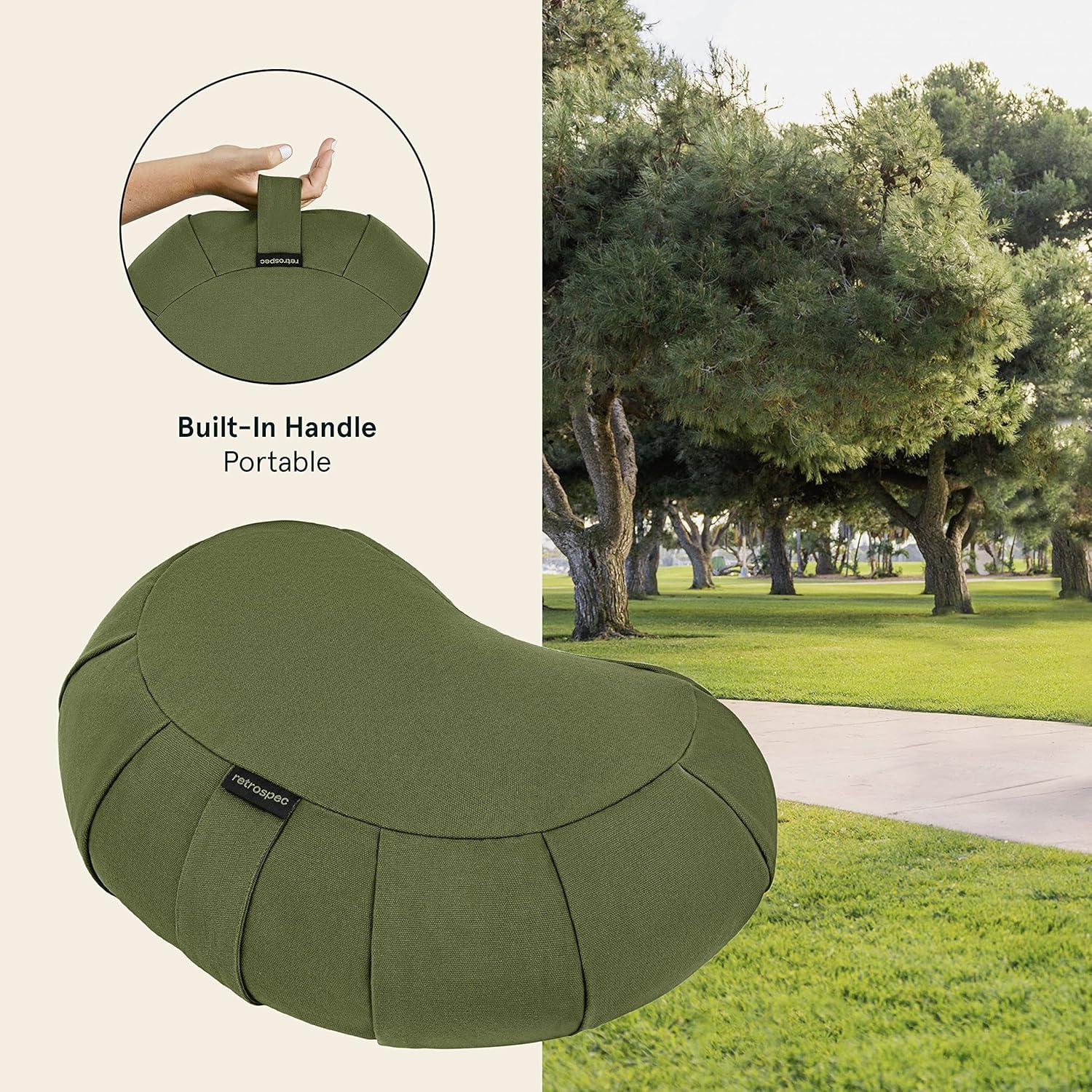 Cojín de Meditación Retrospec Sedona Zafu Albahaca 43x27cm