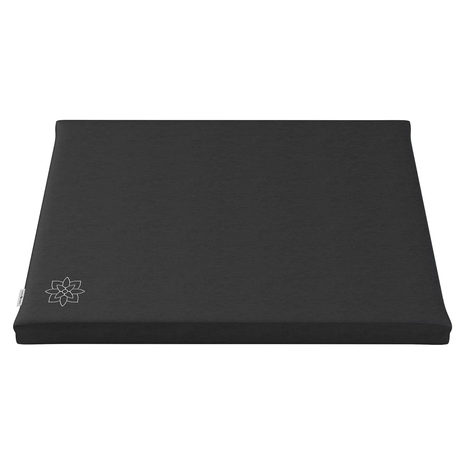 Alfombra de Meditación Zabuton Mindful Modern - Algodón Negro