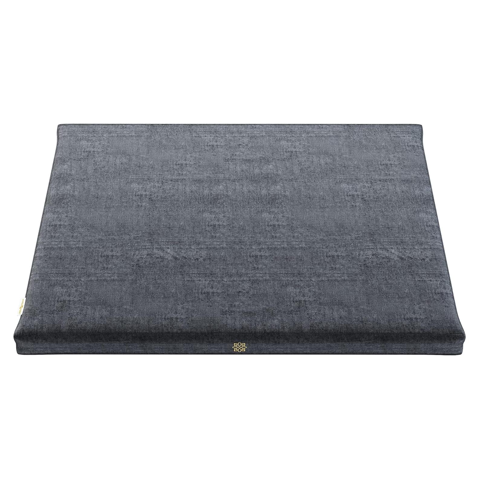 Alfombra de Meditación Zabuton Mindful Modern - Terciopelo Gris
