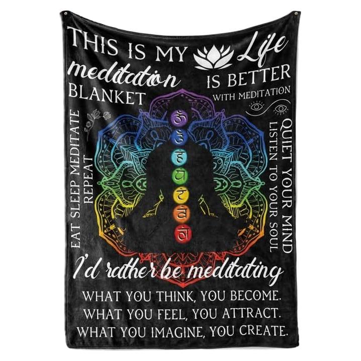 Manta de Meditación Huglanket Negra 165x127cm para Todas las Edades