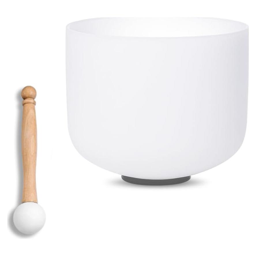 Tazón de Canto de Cuarzo 20 cm Blanco G Nota Chakra