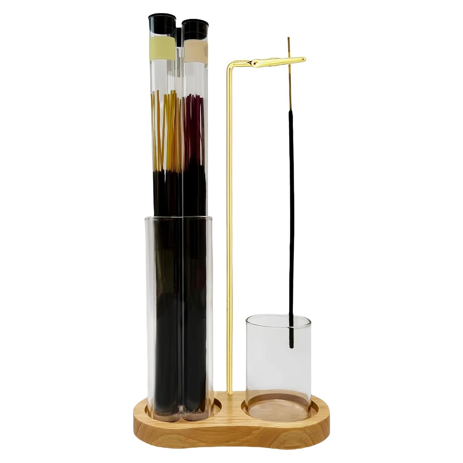 Soporte de Incienso Moocervi de Madera con Almacenamiento 15cm