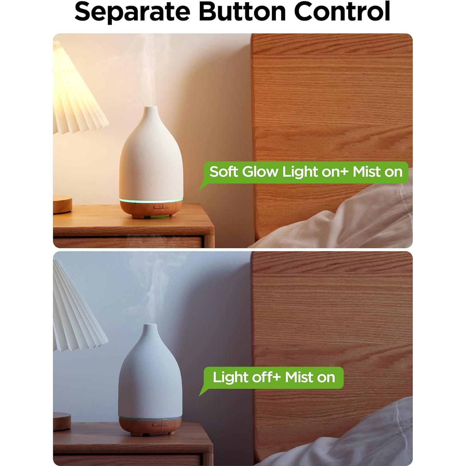 Difusor de Aceite InnoGear AD15T-W Cerámica 150ml Blanco