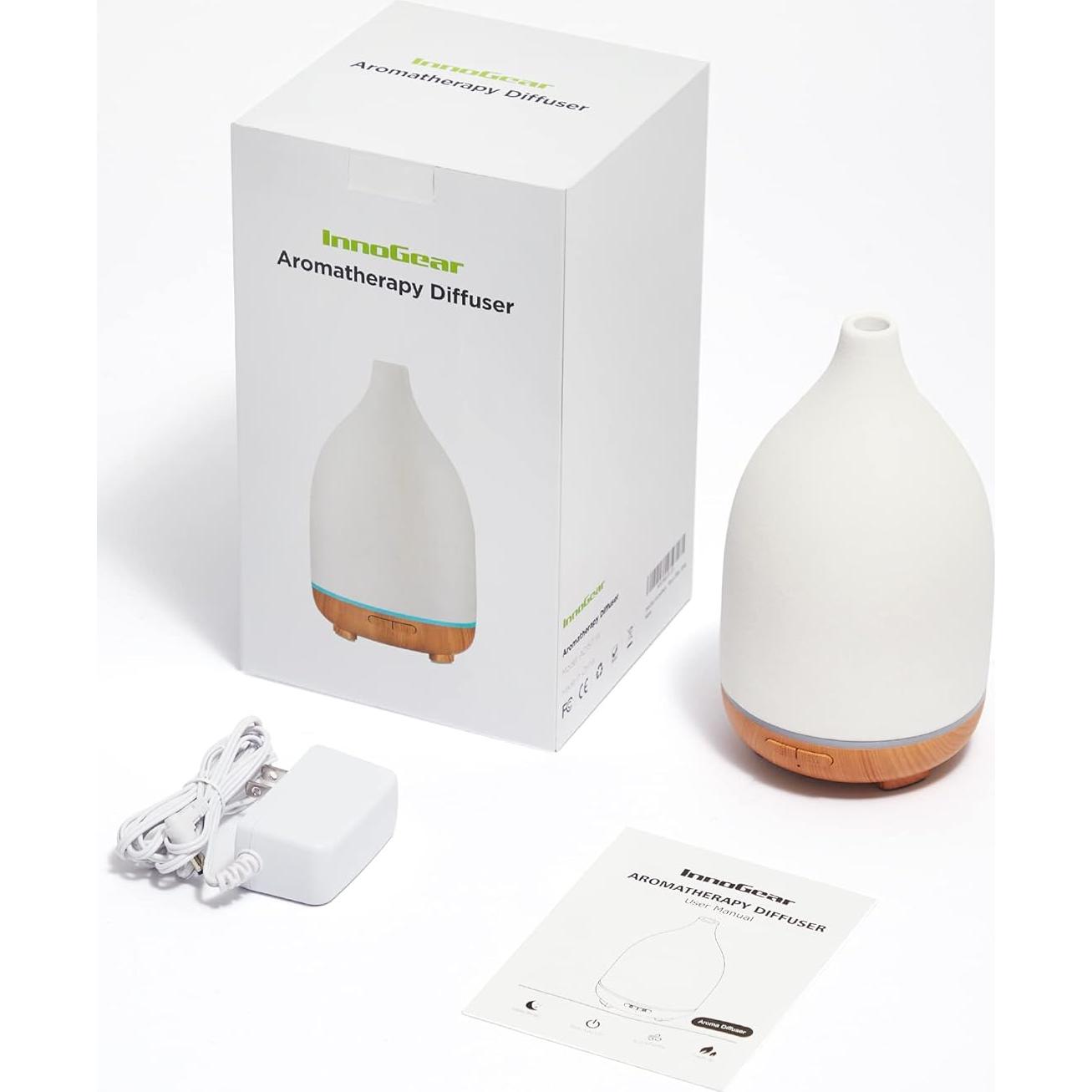 Difusor de Aceite InnoGear AD15T-W Cerámica 150ml Blanco