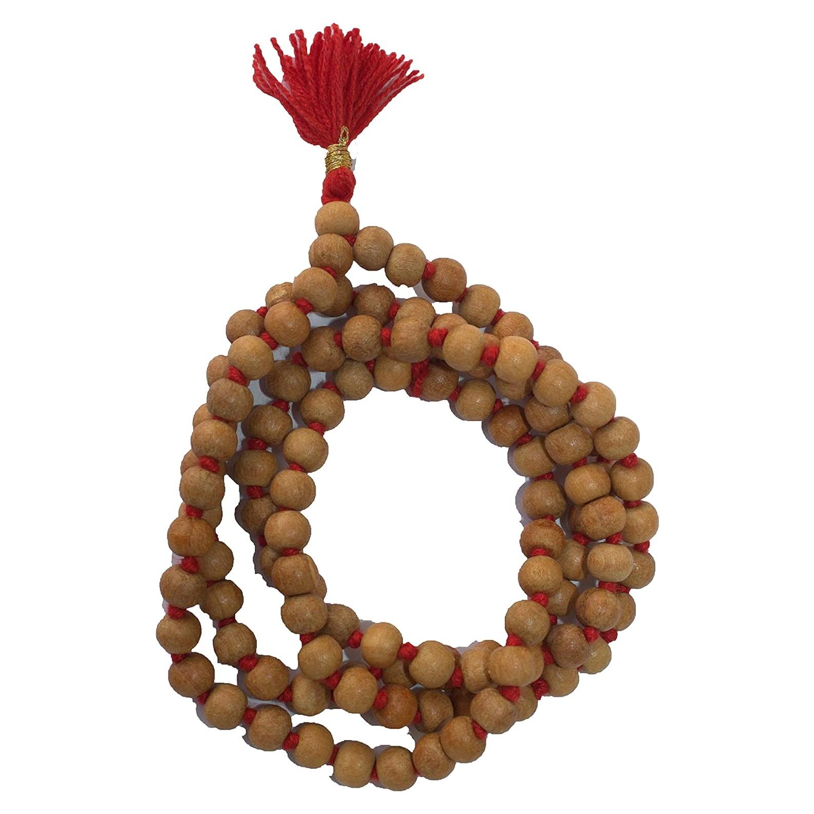 Collar Mala Tulsi de 8mm 108 cuentas Albahaca Sagrada