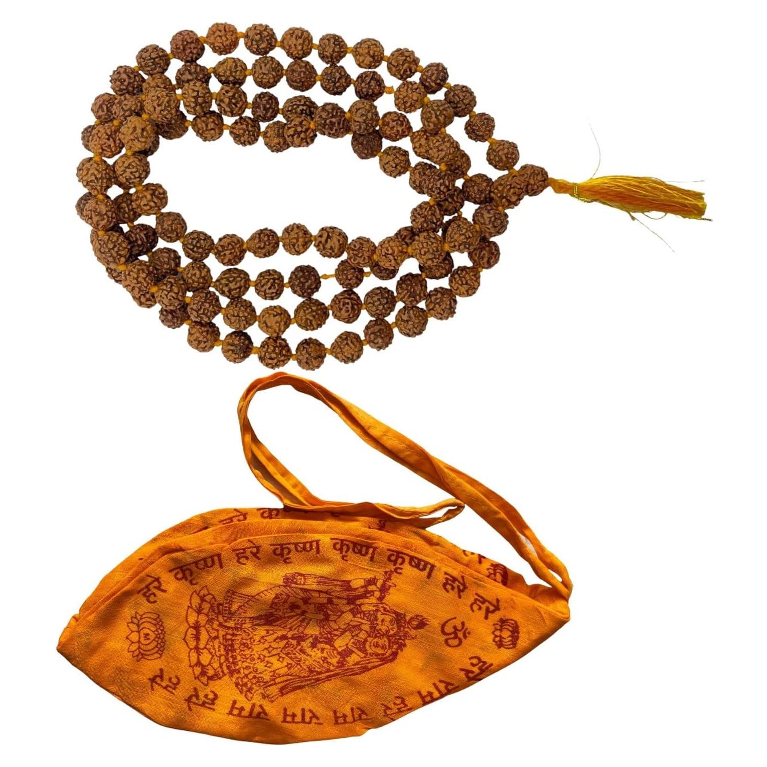 Mala de Japa NAISHA de Rudraksha 108 cuentas para Meditación