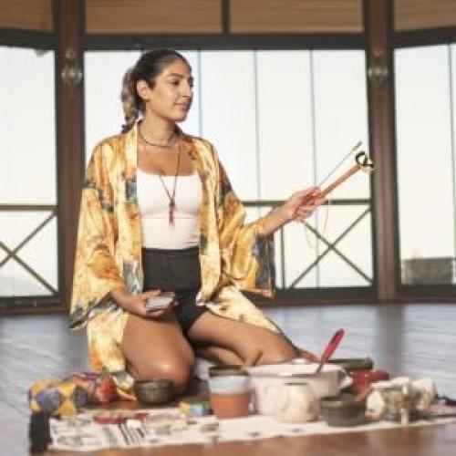 Campana Manual Budista TOPINCN de Bronce 26.1cm para Meditación