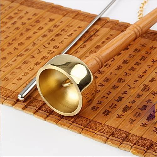 Campana Manual Budista TOPINCN de Bronce 26.1cm para Meditación