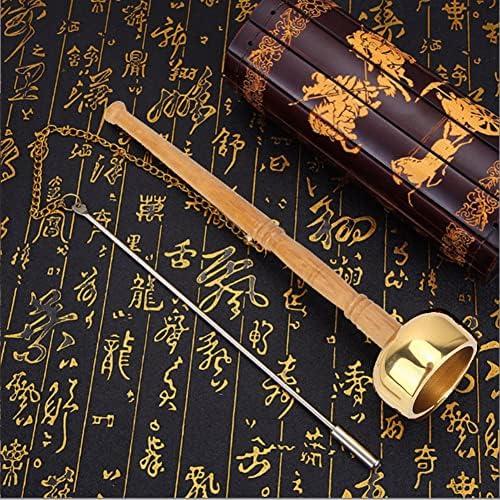 Campana Manual Budista TOPINCN de Bronce 26.1cm para Meditación