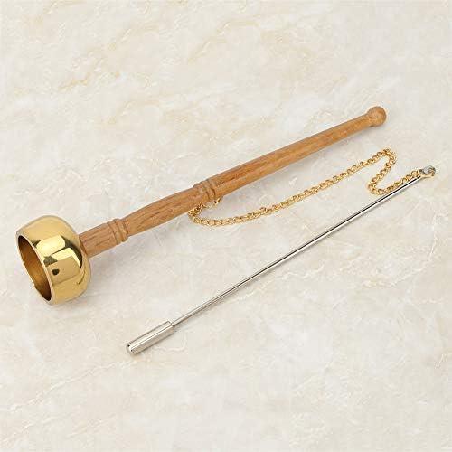 Campana Manual Budista TOPINCN de Bronce 26.1cm para Meditación