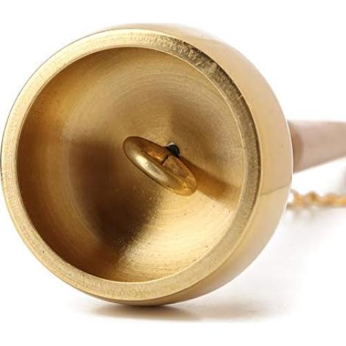 Campana Manual Budista TOPINCN de Bronce 26.1cm para Meditación
