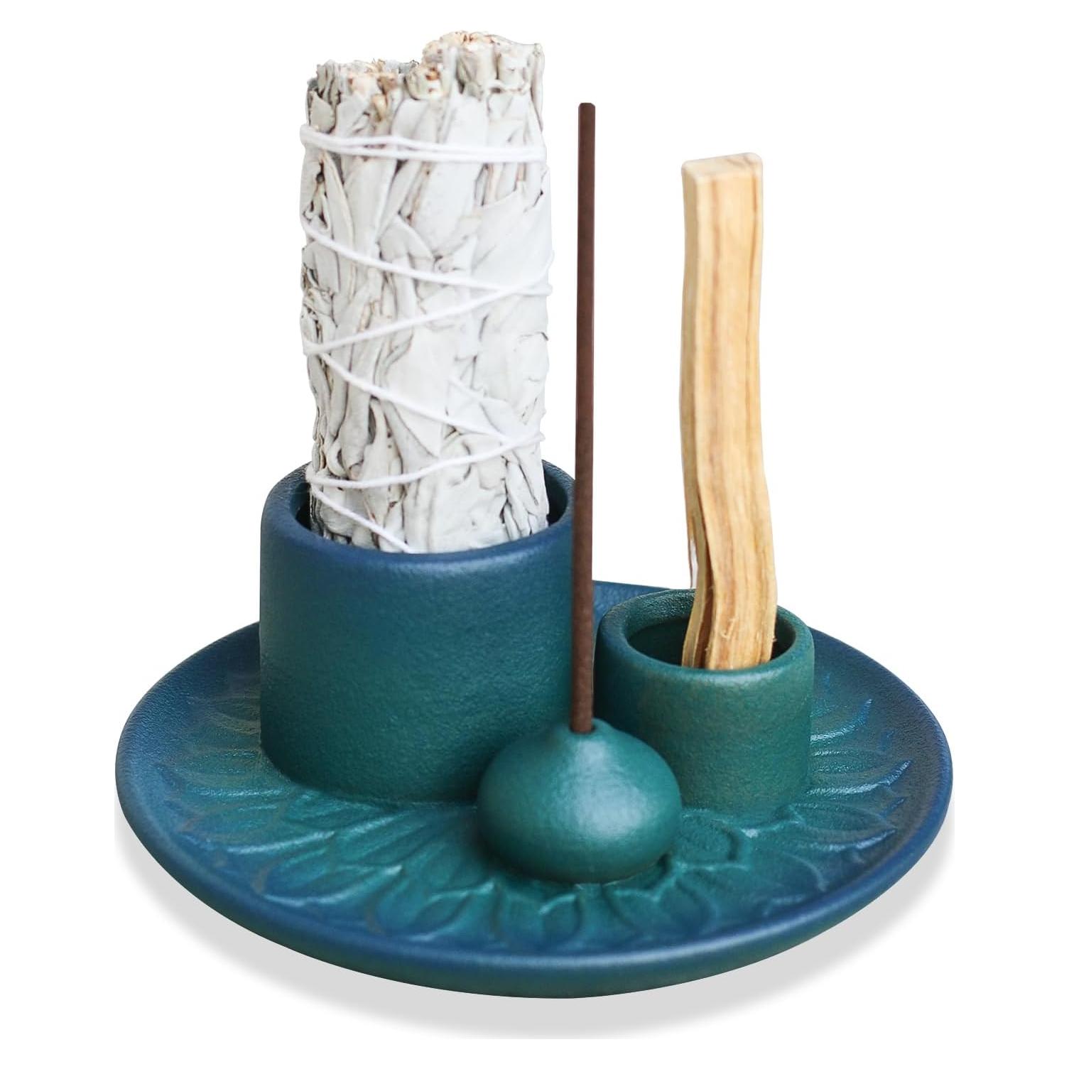 Soporte para Incienso y Palo Santo ToolSentryX Cerámica Azul