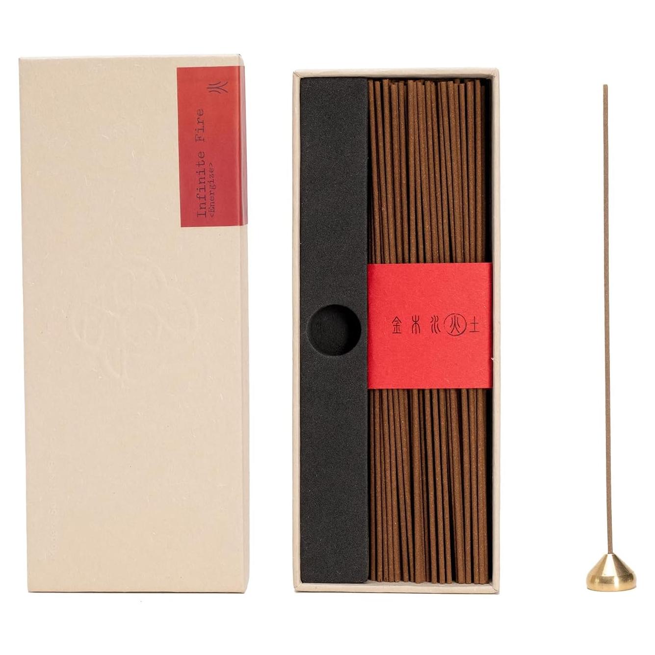 Incienso Natural SATORY Fuego - 60 Varillas + Soporte 16cm